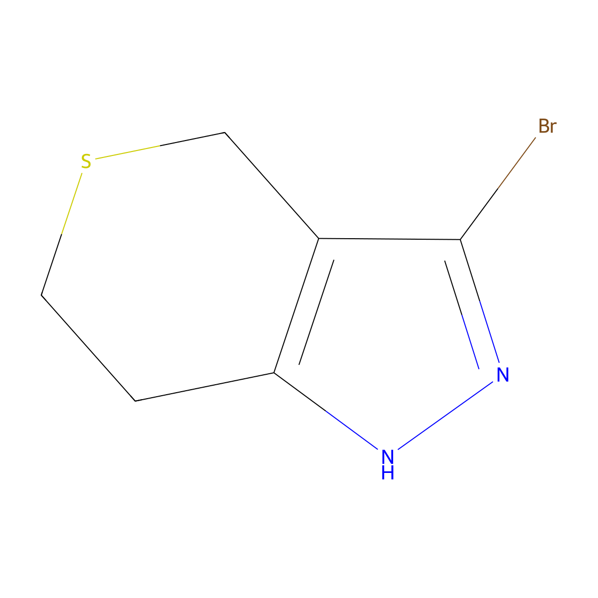 3-bromo-2H,4H,6H,7H-thiopyrano[4,3-c]pyrazole molecular structure, CAS 1785345-95-0
