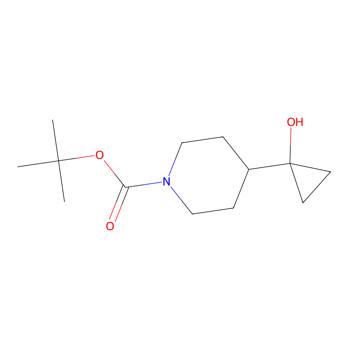tert-Butyl 4-(1-hydroxycyclopropyl)piperidine-1-carboxylate molecular structure, CAS 1785348-09-5