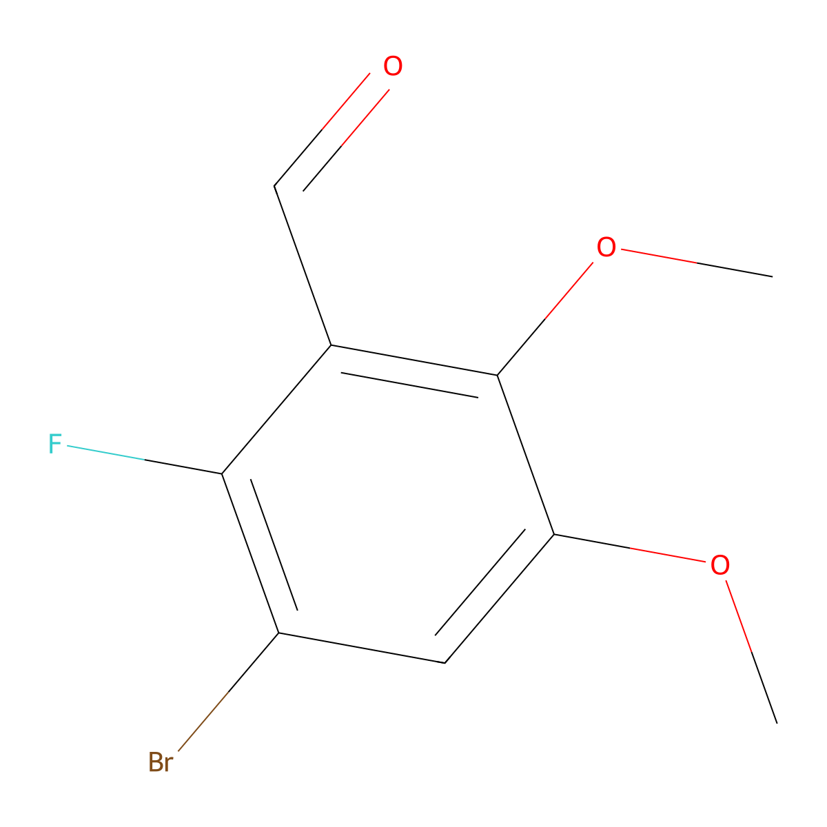 3-Bromo-2-fluoro-5,6-dimethoxybenZaldehyde molecular structure, CAS 1785348-72-2