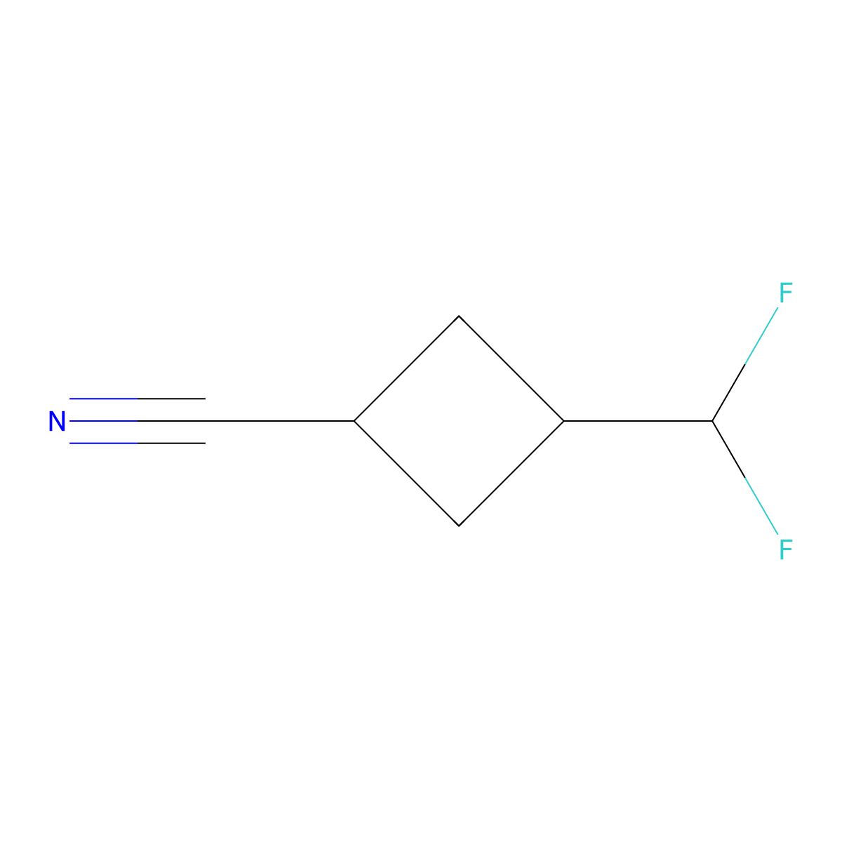 3-(Difluoromethyl)cyclobutane-1-carbonitrile molecular structure, CAS 1785349-25-8