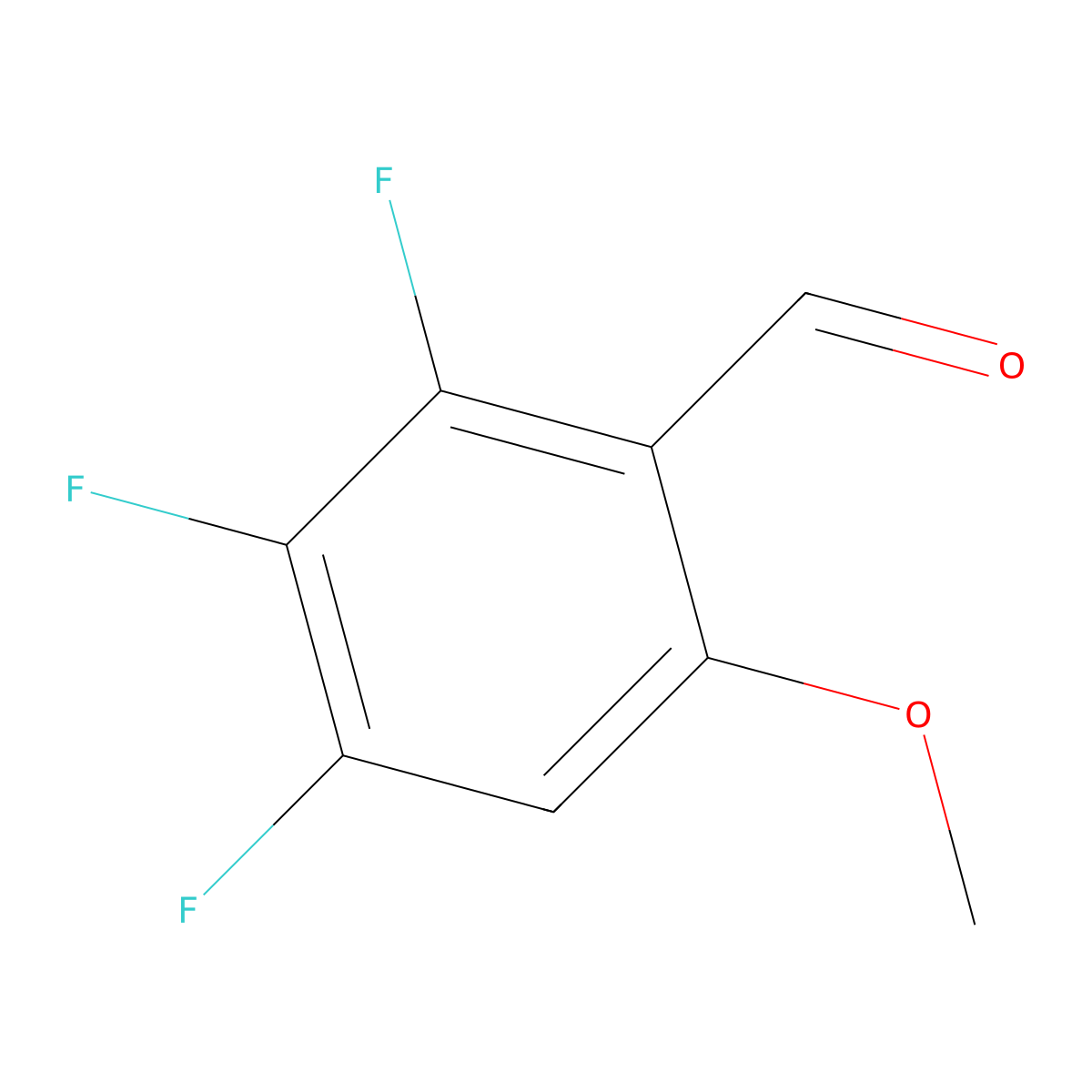 2,3,4-Trifluoro-6-methoxybenzaldehyde molecular structure, CAS 1785350-84-6