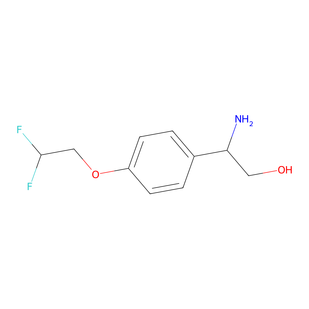 2-Amino-2-[4-(2,2-difluoroethoxy)phenyl]ethan-1-ol molecular structure, CAS 1785355-37-4