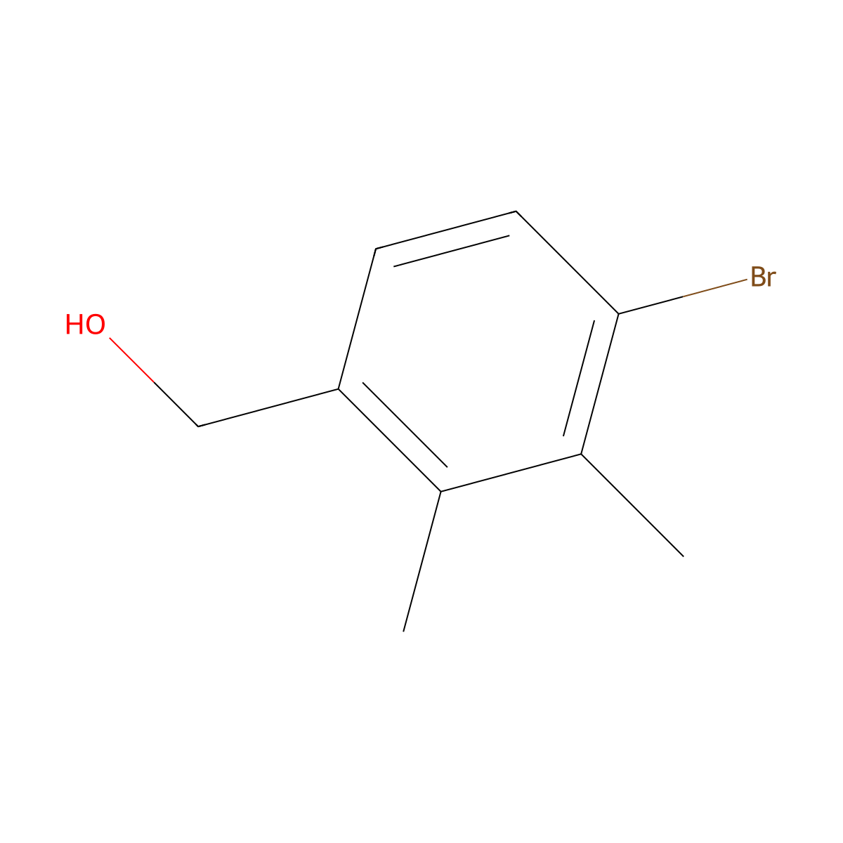 (4-Bromo-2,3-dimethylphenyl)methanol molecular structure, CAS 1785359-83-2