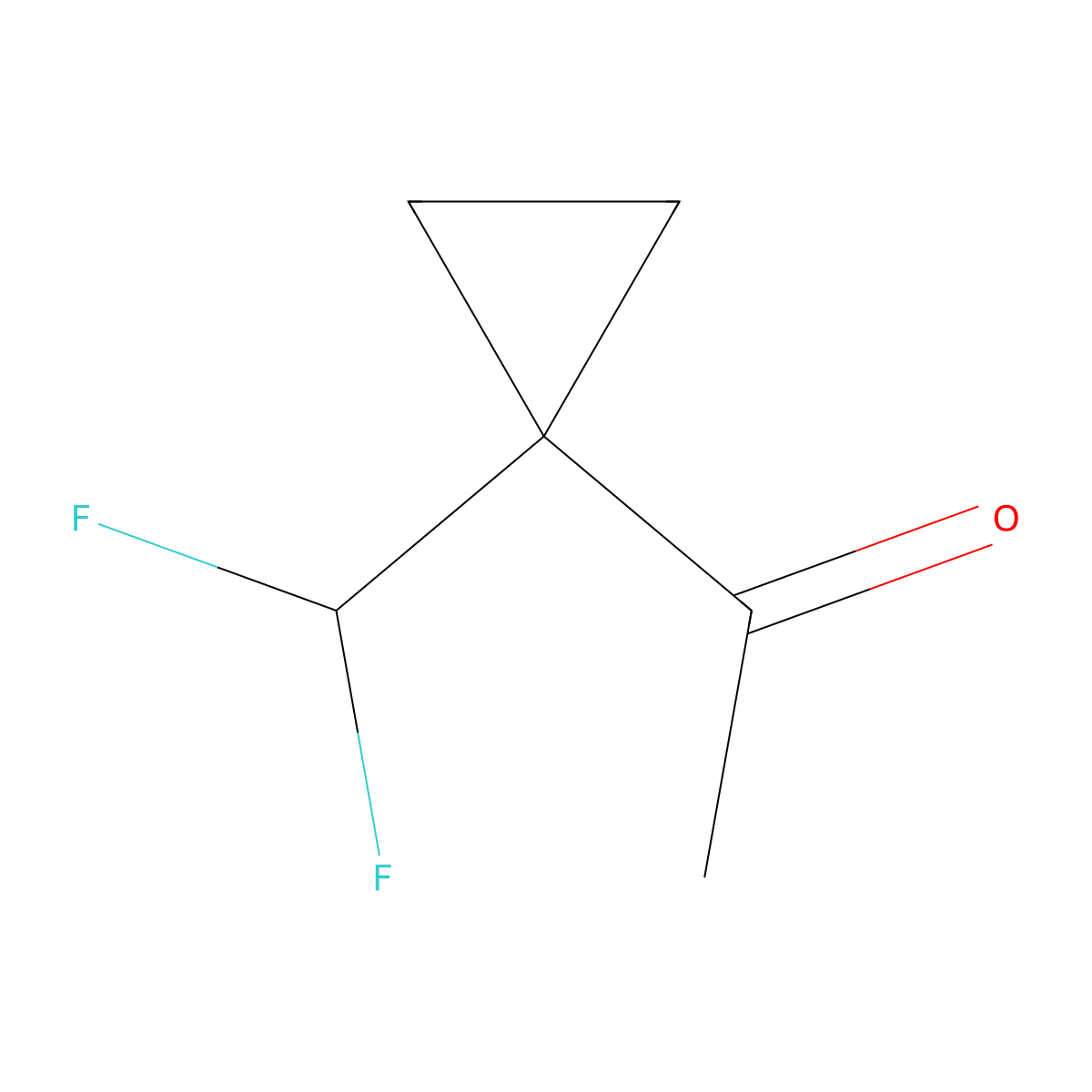 1-[1-(Difluoromethyl)cyclopropyl]ethan-1-one molecular structure, CAS 1785360-18-0