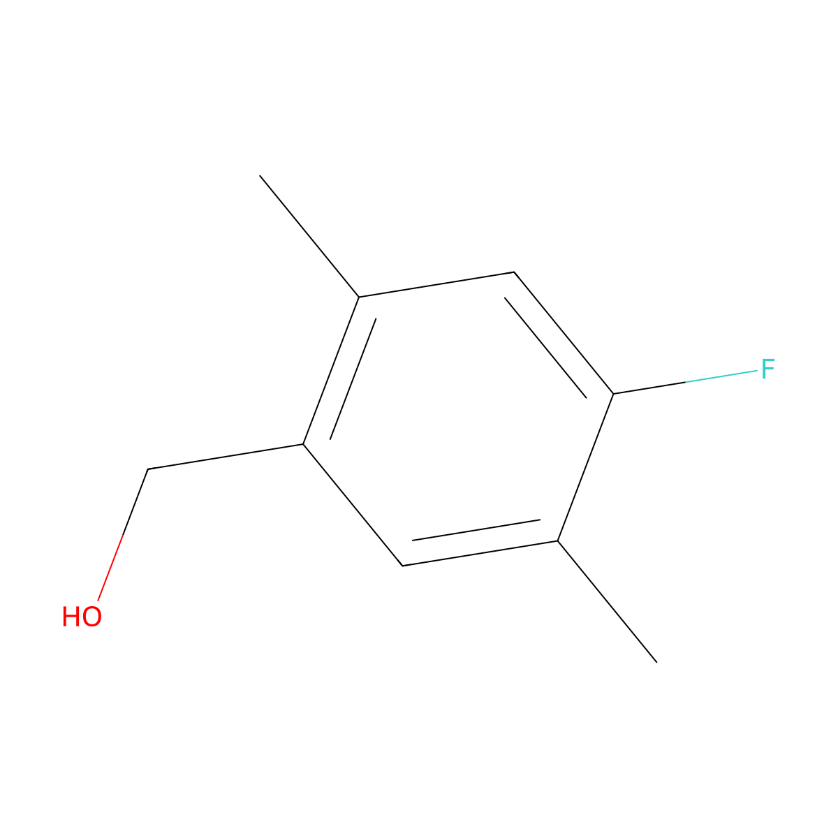 (4-Fluoro-2,5-dimethylphenyl)methanol molecular structure, CAS 1785361-43-4