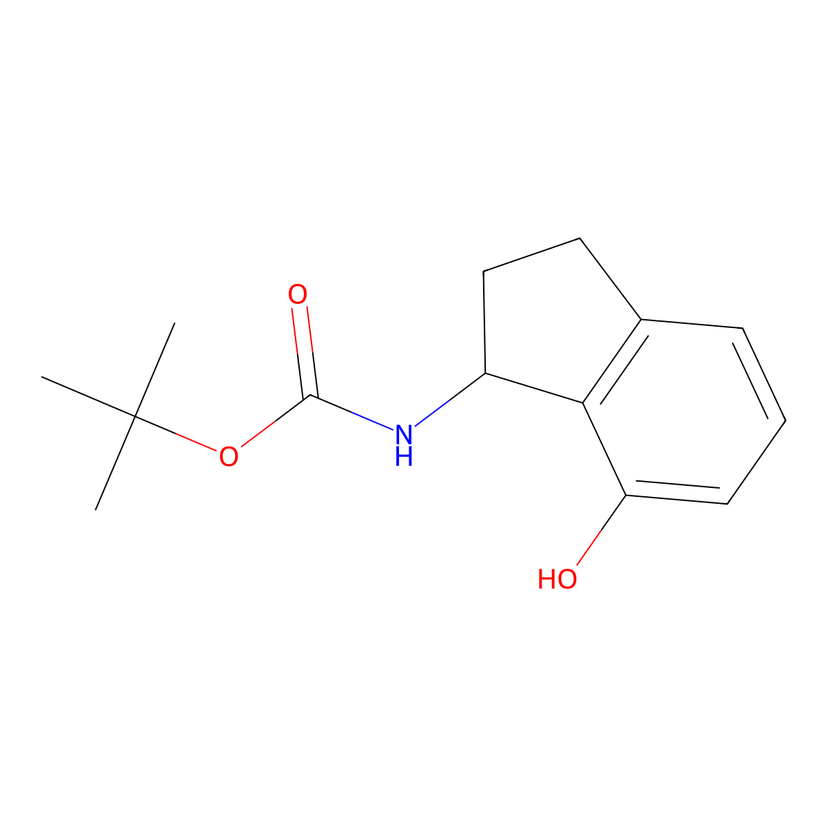 Tert-butyl (7-hydroxy-2,3-dihydro-1h-inden-1-yl)carbamate molecular structure, CAS 1785367-12-5