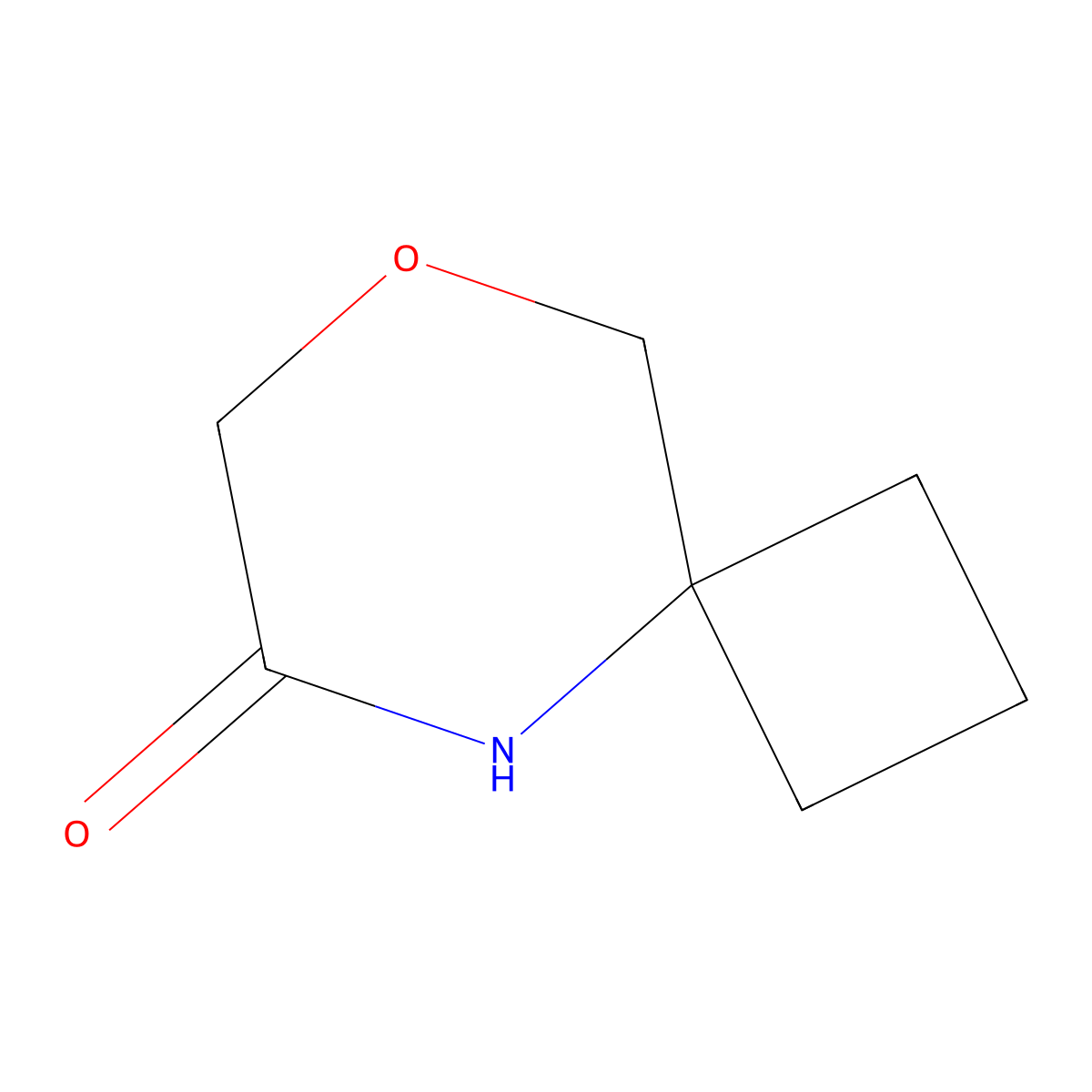 8-Oxa-5-azaspiro[3.5]nonan-6-one molecular structure, CAS 1785379-16-9