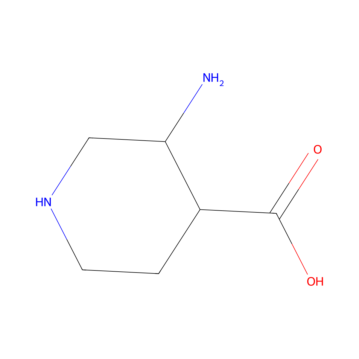 3-Aminopiperidine-4-carboxylic acid molecular structure, CAS 1785381-87-4