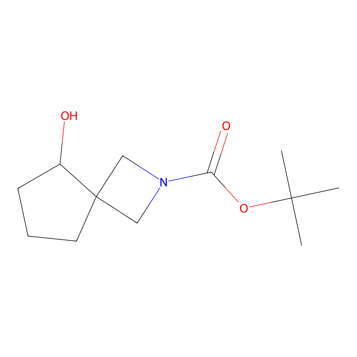 tert-Butyl 5-hydroxy-2-azaspiro[3.4]octane-2-carboxylate molecular structure, CAS 1785382-09-3