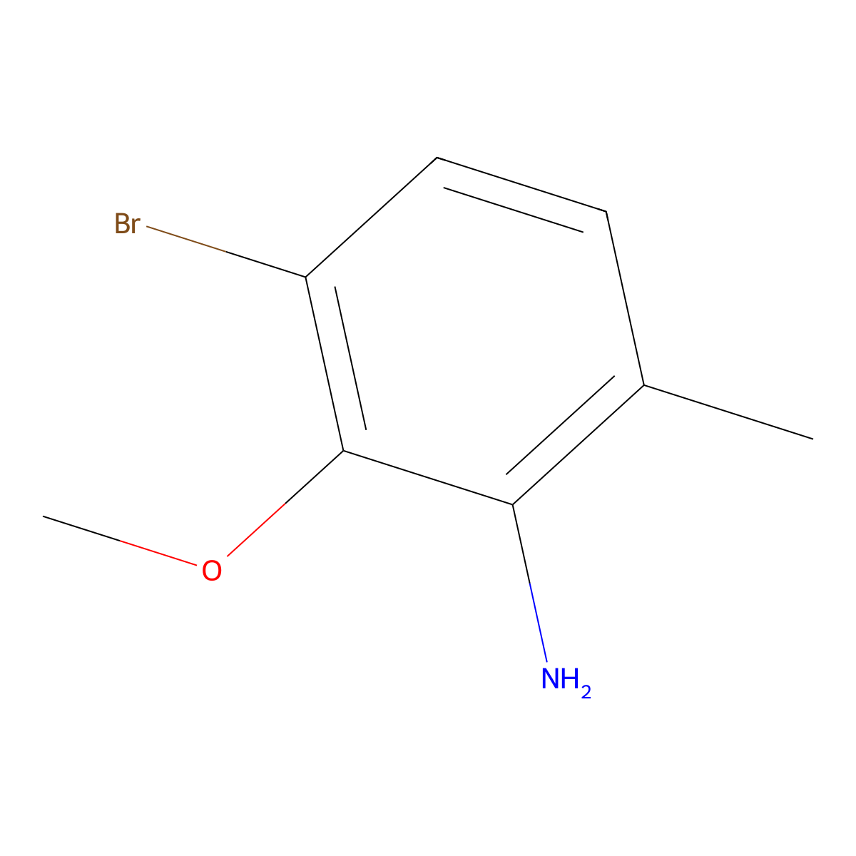 3-Bromo-2-methoxy-6-methylaniline molecular structure, CAS 1785387-59-8