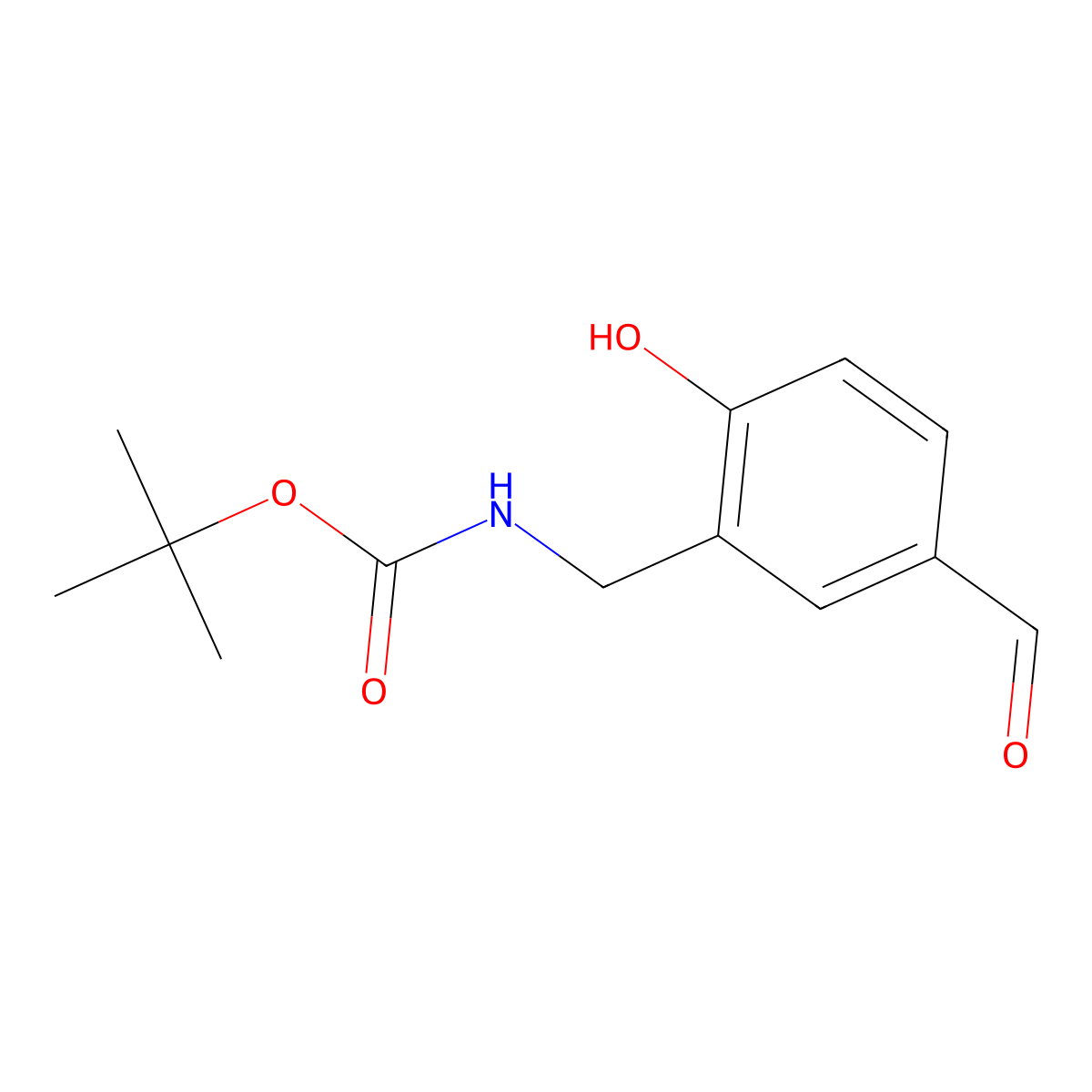 3-[(Boc-amino)methyl]-4-hydroxybenzaldehyde molecular structure, CAS 1785389-22-1