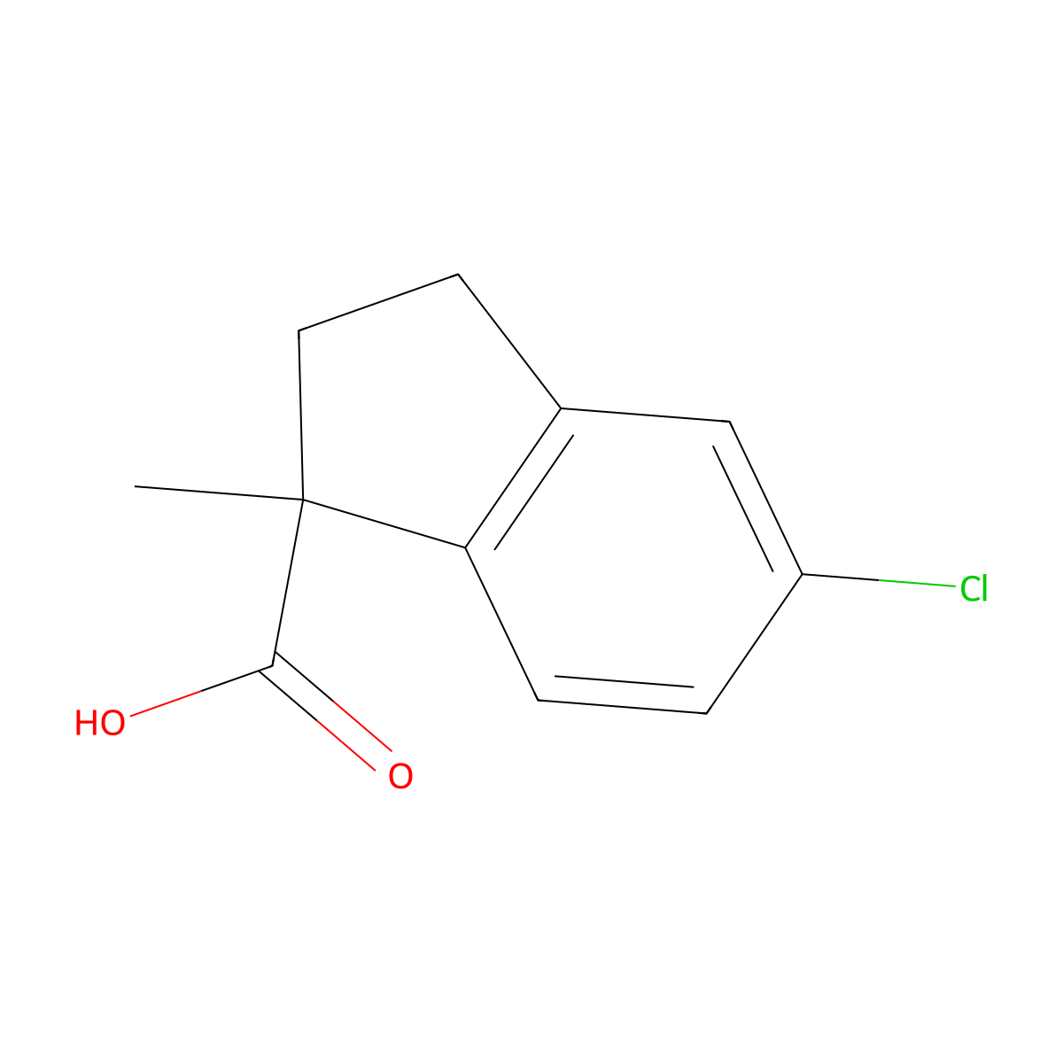 5-Chloro-1-methyl-2,3-dihydroindene-1-carboxylic acid molecular structure, CAS 1785390-31-9