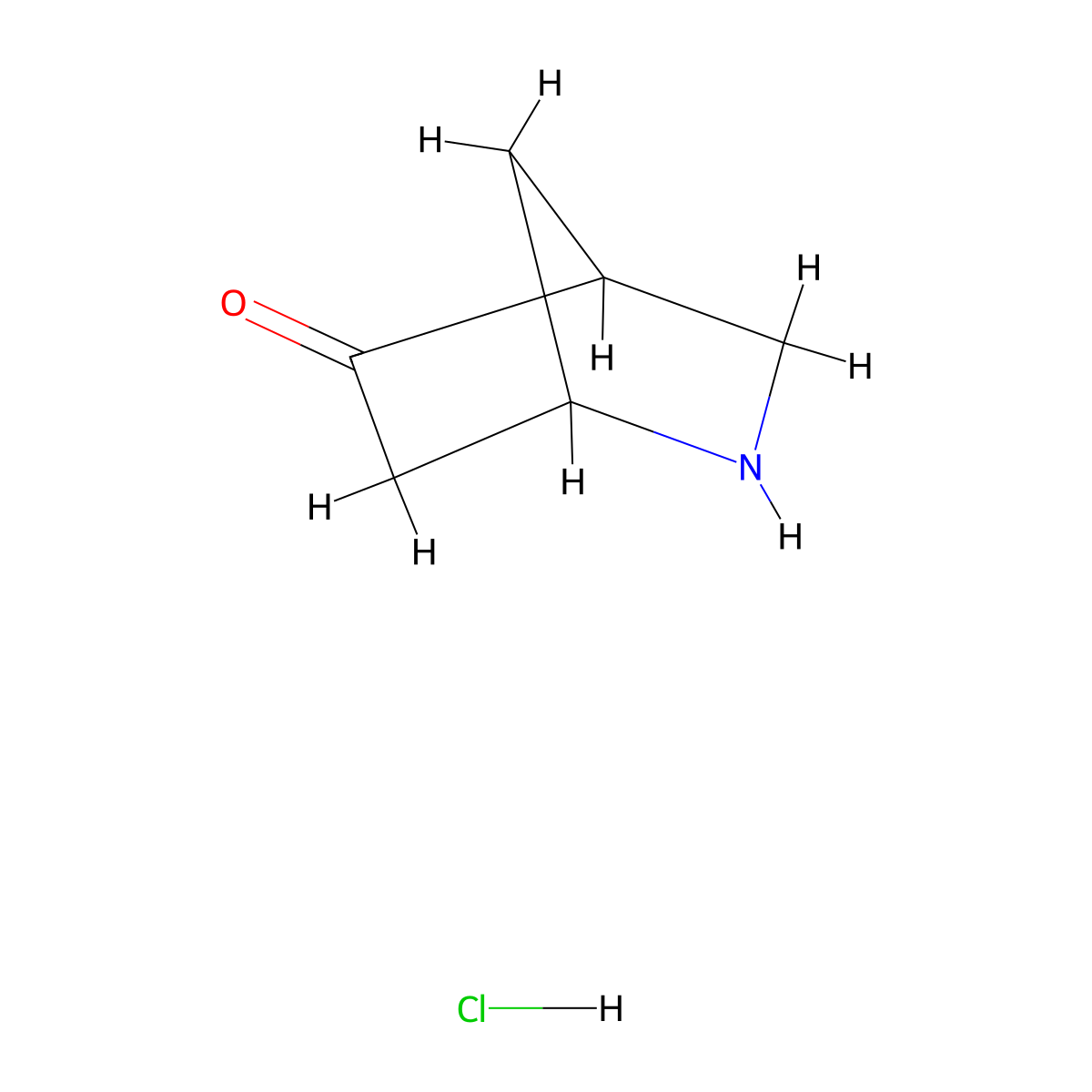 2-Azabicyclo[2.2.1]heptan-5-one;hydrochloride molecular structure, CAS 1785396-17-9