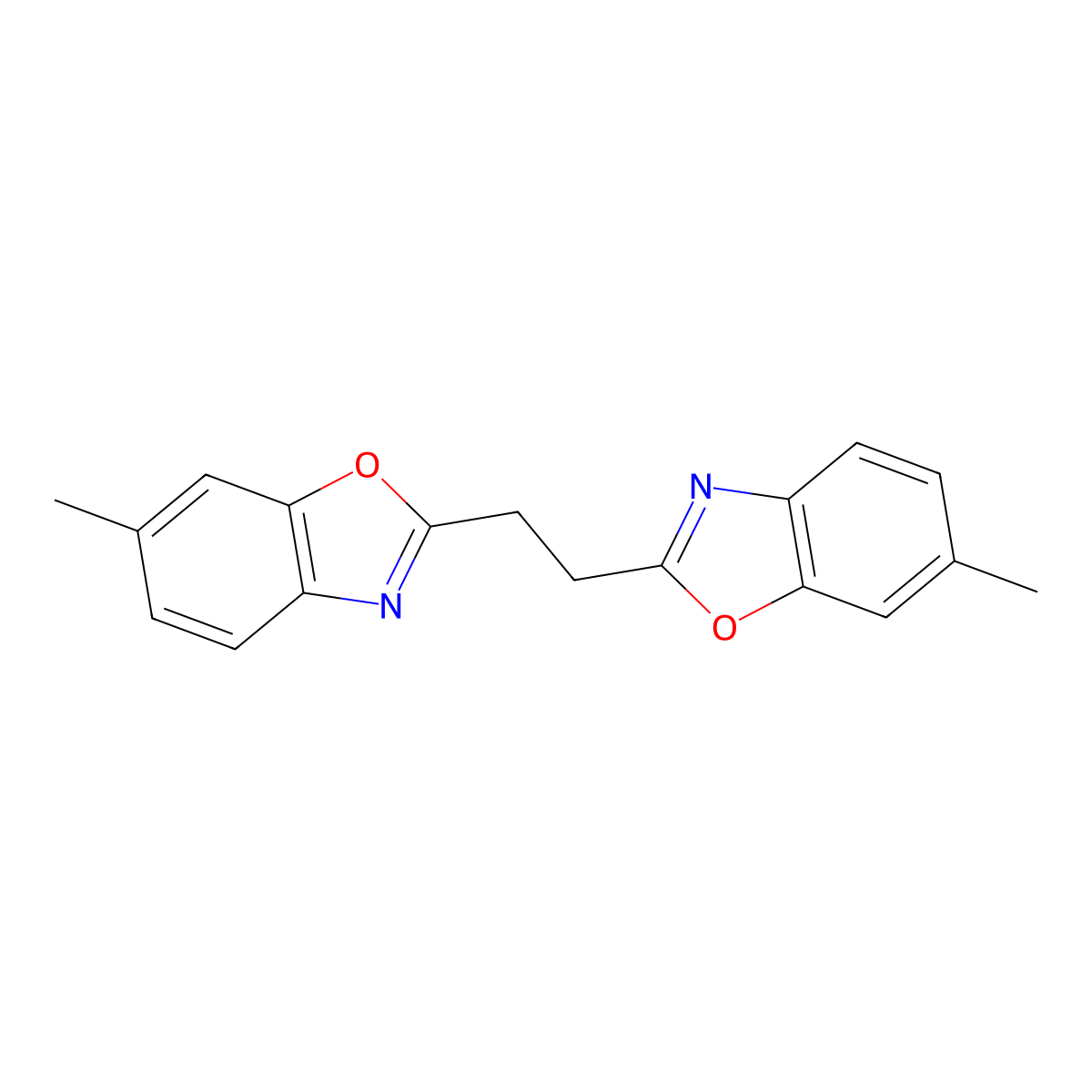 6-Methyl-2-[2-(6-methyl-1,3-benzoxazol-2-yl)ethyl]-1,3-benzoxazole molecular structure, CAS 17854-49-8