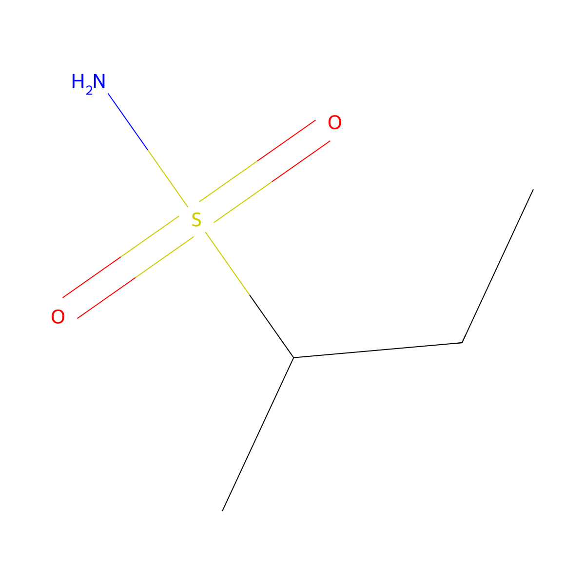 Butane-2-sulfonamide molecular structure, CAS 17854-68-1