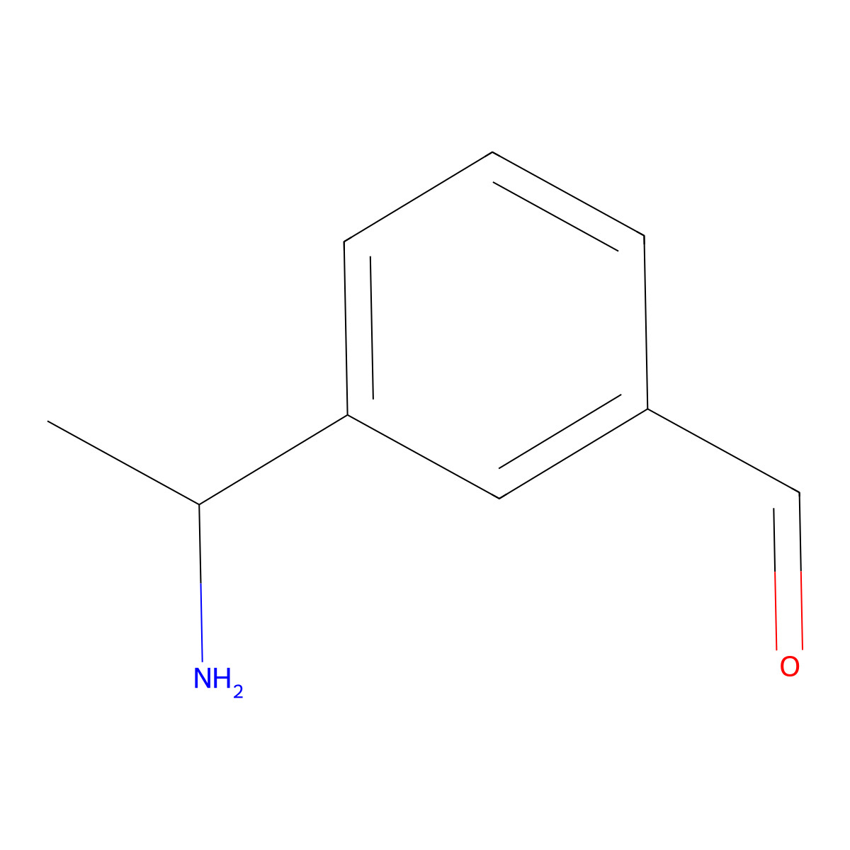 3-(1-Aminoethyl)benzaldehyde molecular structure, CAS 1785410-70-9