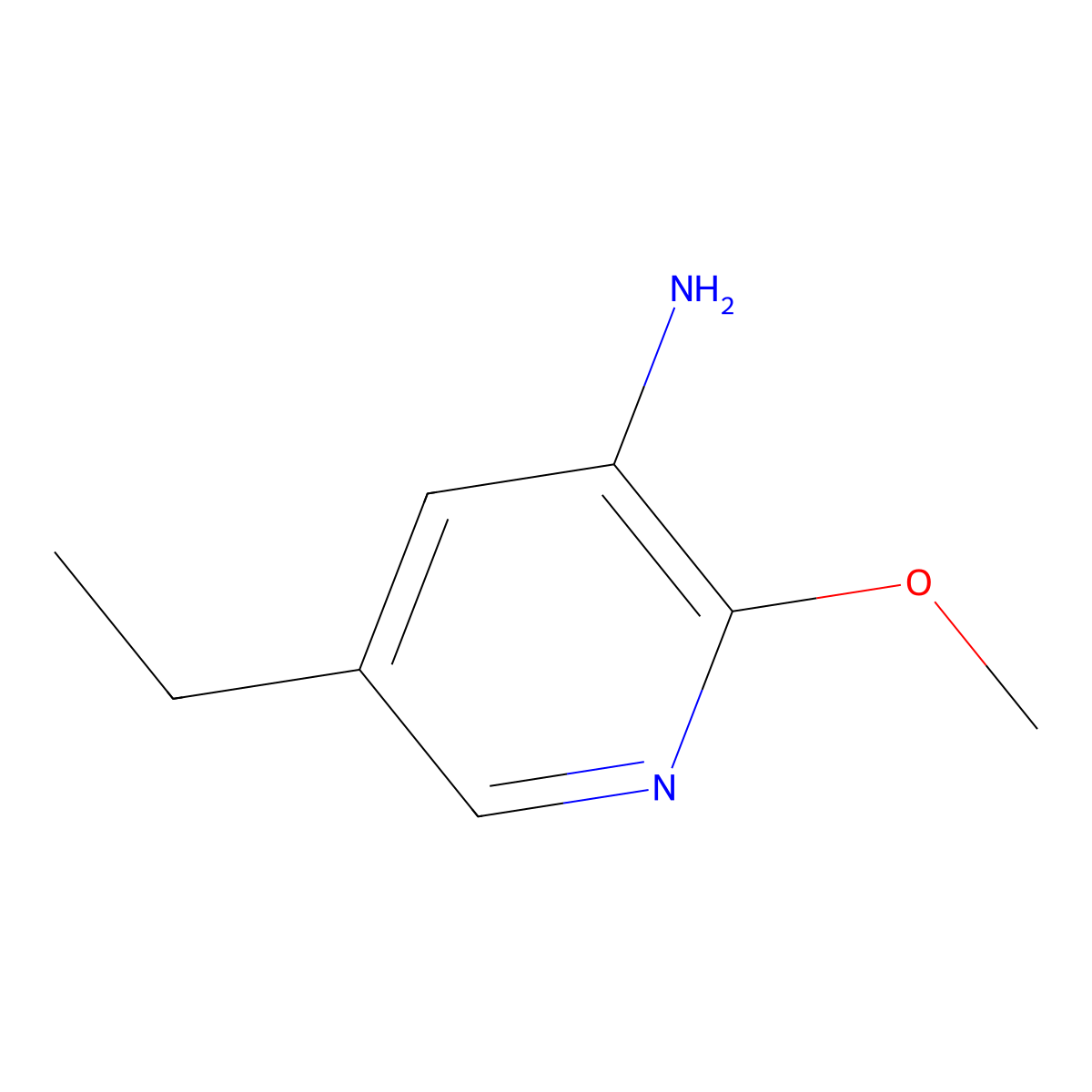 5-Ethyl-2-methoxypyridin-3-amine molecular structure, CAS 1785413-35-5