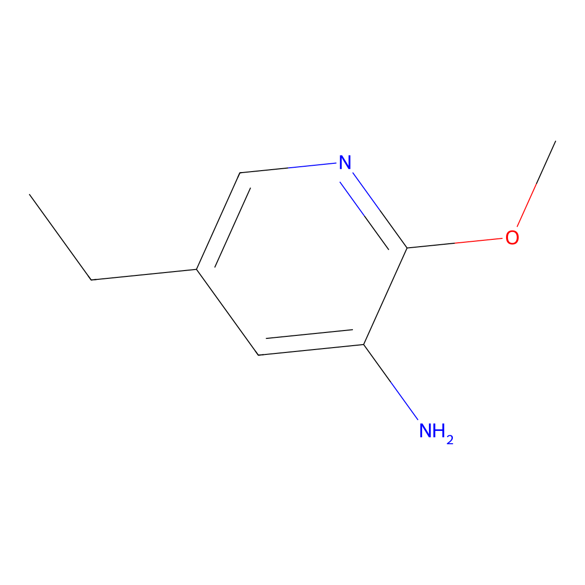 5-Ethyl-2-methoxypyridin-3-amine molecular structure, CAS 1785413-35-5