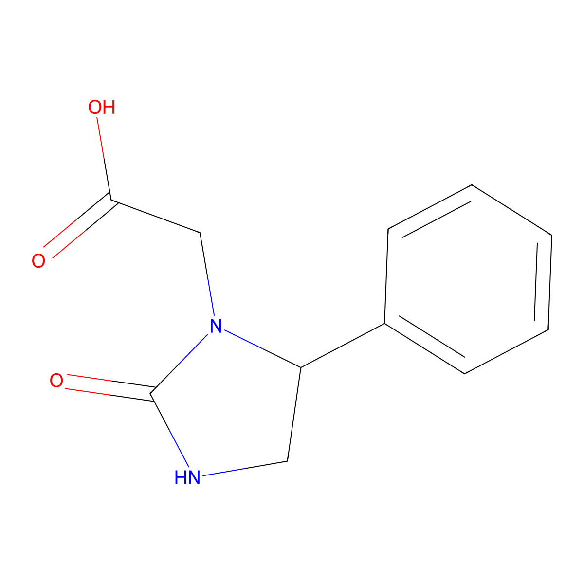 2-(2-Oxo-5-phenylimidazolidin-1-yl)acetic acid molecular structure, CAS 1785414-62-1