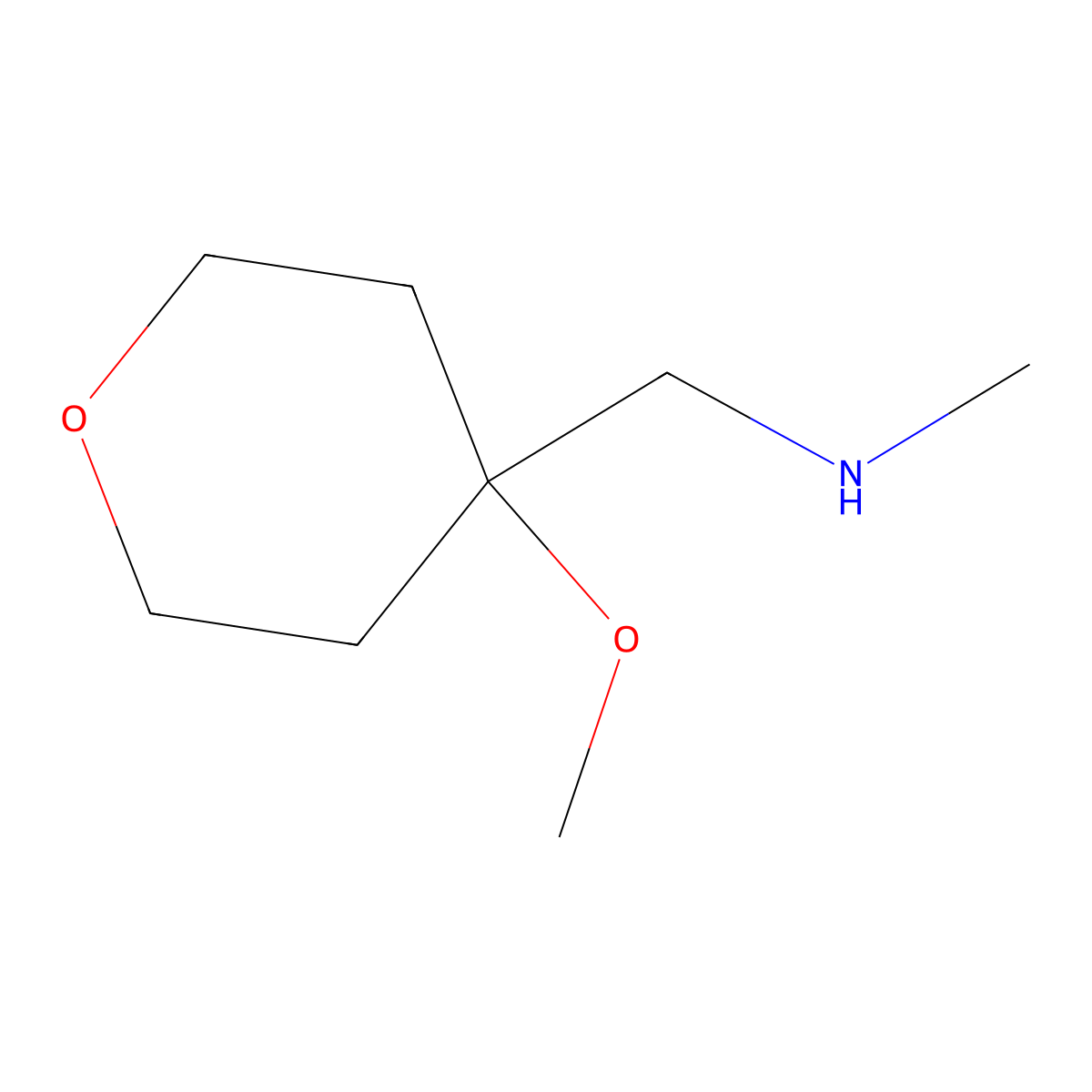 [(4-Methoxyoxan-4-yl)methyl](methyl)amine molecular structure, CAS 1785417-55-1