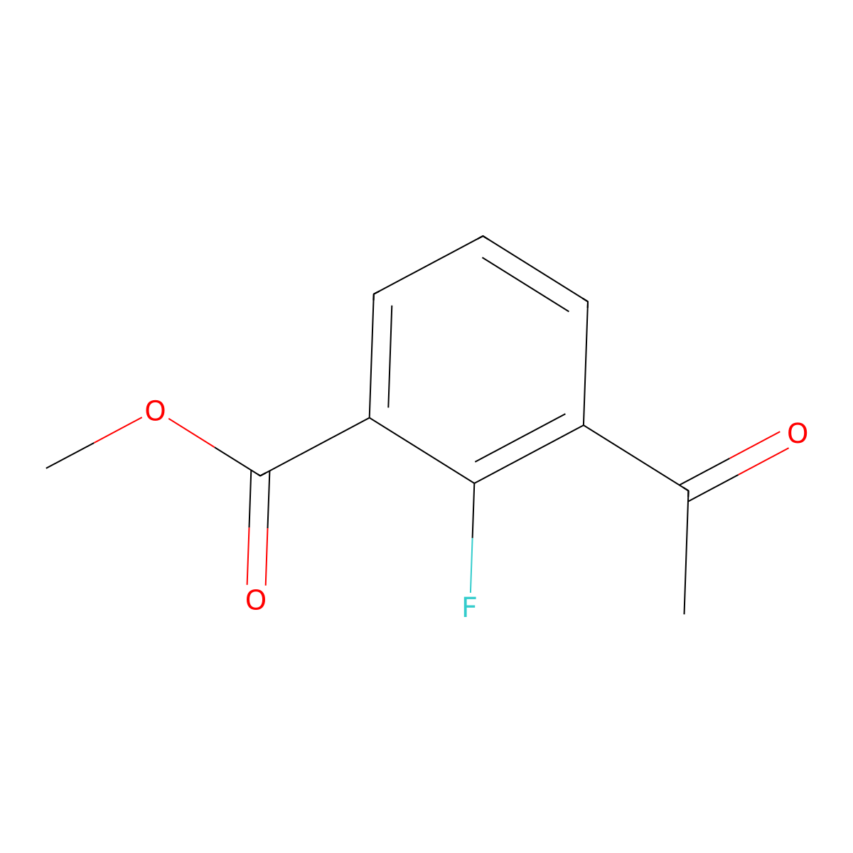 Methyl 3-acetyl-2-fluorobenzoate molecular structure, CAS 1785420-22-5