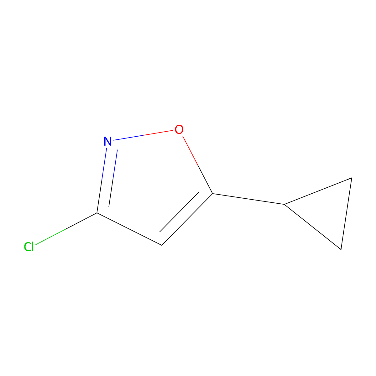 3-Chloro-5-cyclopropyl-1,2-oxazole molecular structure, CAS 1785423-66-6