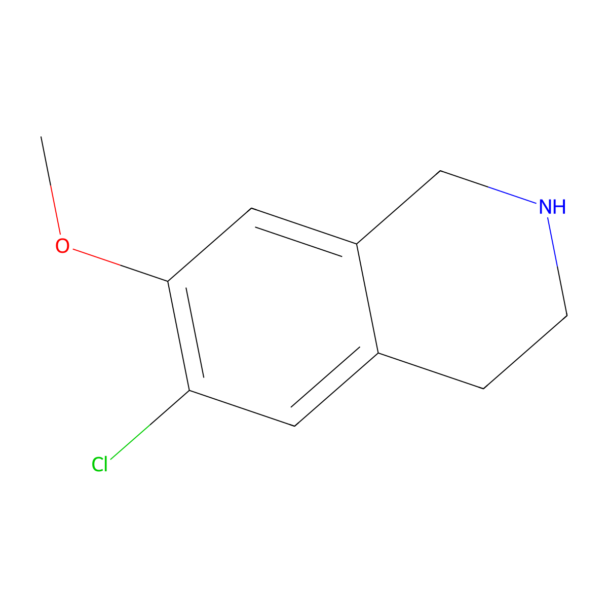 6-Chloro-7-methoxy-1,2,3,4-tetrahydroisoquinoline molecular structure, CAS 1785425-34-4