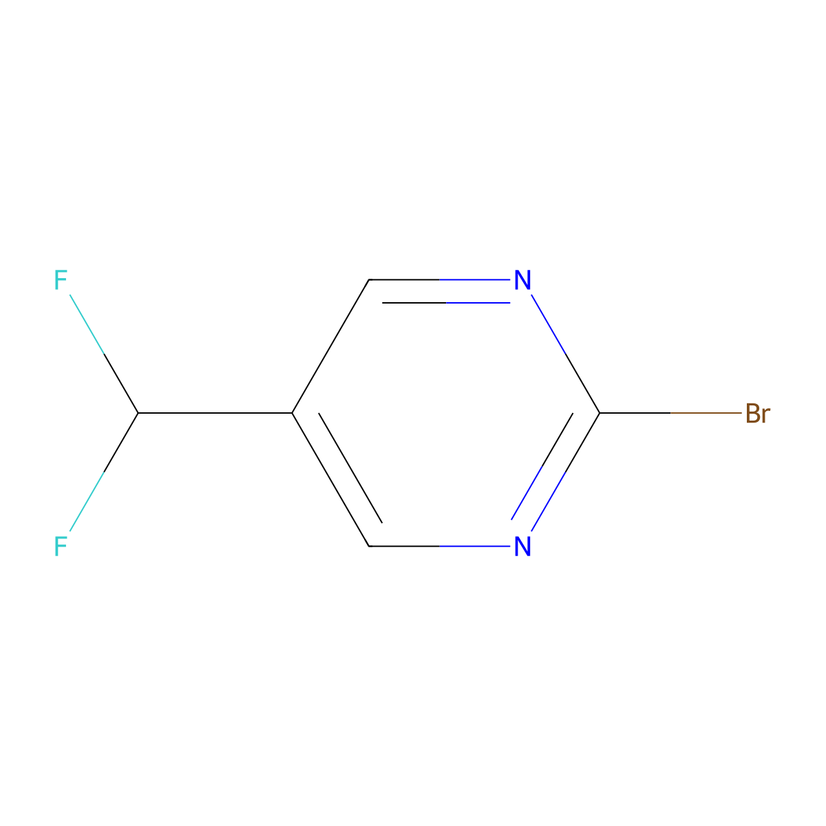 2-Bromo-5-(difluoromethyl)pyrimidine molecular structure, CAS 1785427-17-9