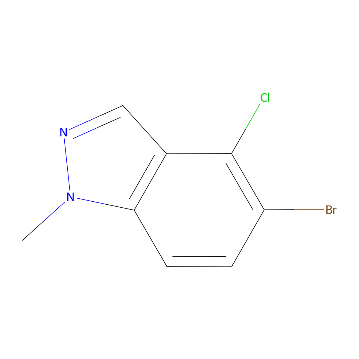 5-Bromo-4-chloro-1-methyl-1H-indazole molecular structure, CAS 1785427-70-4