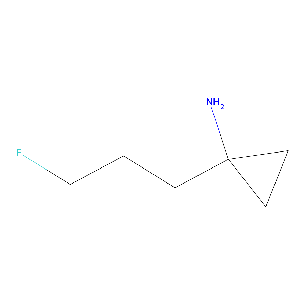 1-(3-Fluoropropyl)cyclopropan-1-amine molecular structure, CAS 1785429-86-8