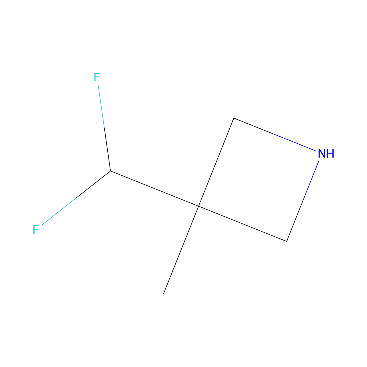 3-(Difluoromethyl)-3-methylazetidine molecular structure, CAS 1785430-26-3