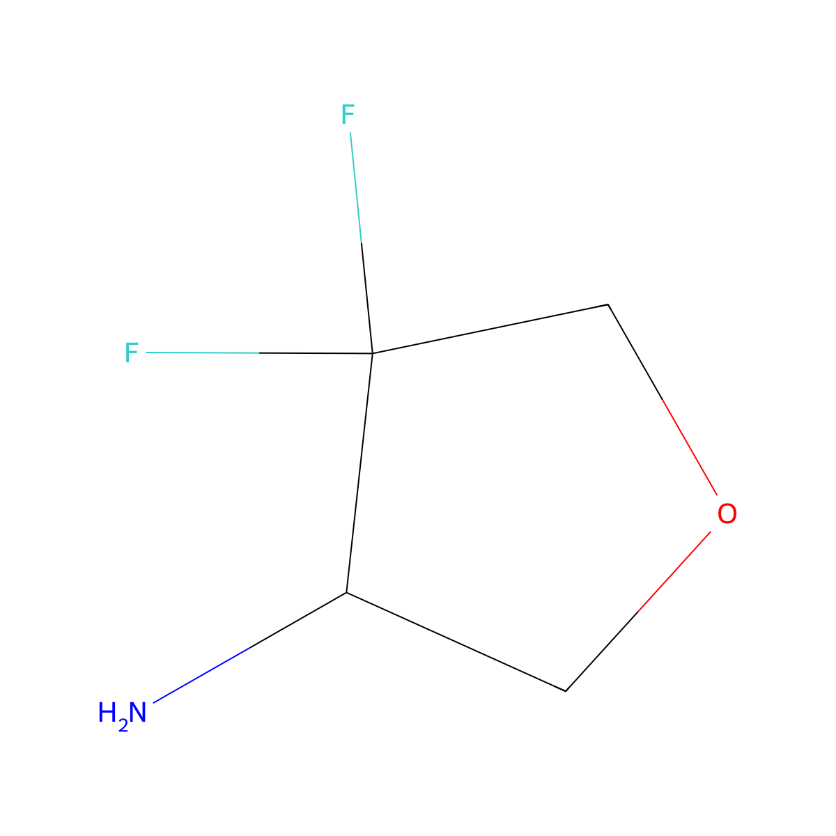 4,4-Difluorotetrahydrofuran-3-amine molecular structure, CAS 1785430-57-0