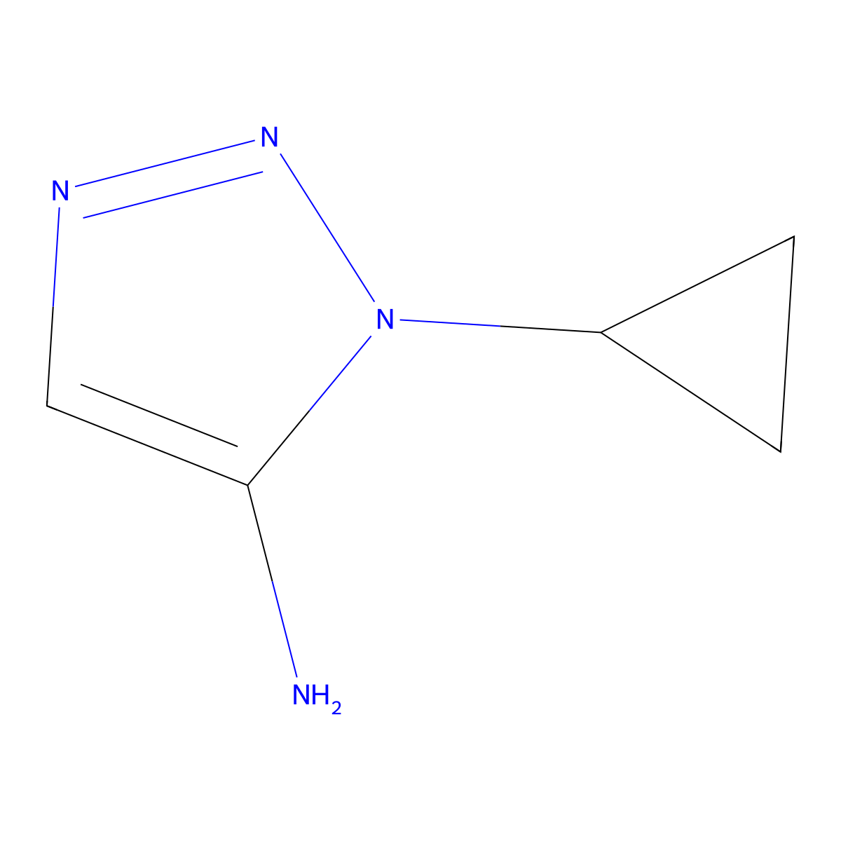 1-cyclopropyl-1H-1,2,3-triazol-5-amine molecular structure, CAS 1785430-82-1