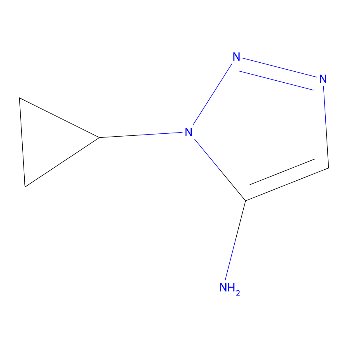 1-cyclopropyl-1H-1,2,3-triazol-5-amine molecular structure, CAS 1785430-82-1