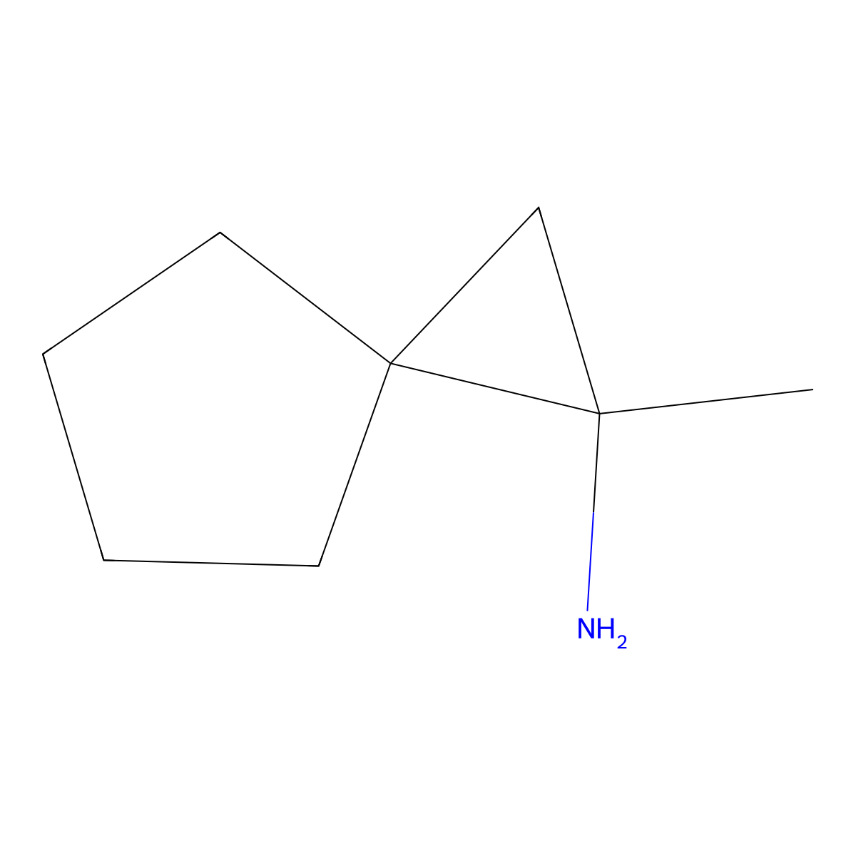 1-Methylspiro[2.4]heptan-1-amine molecular structure, CAS 1785431-40-4
