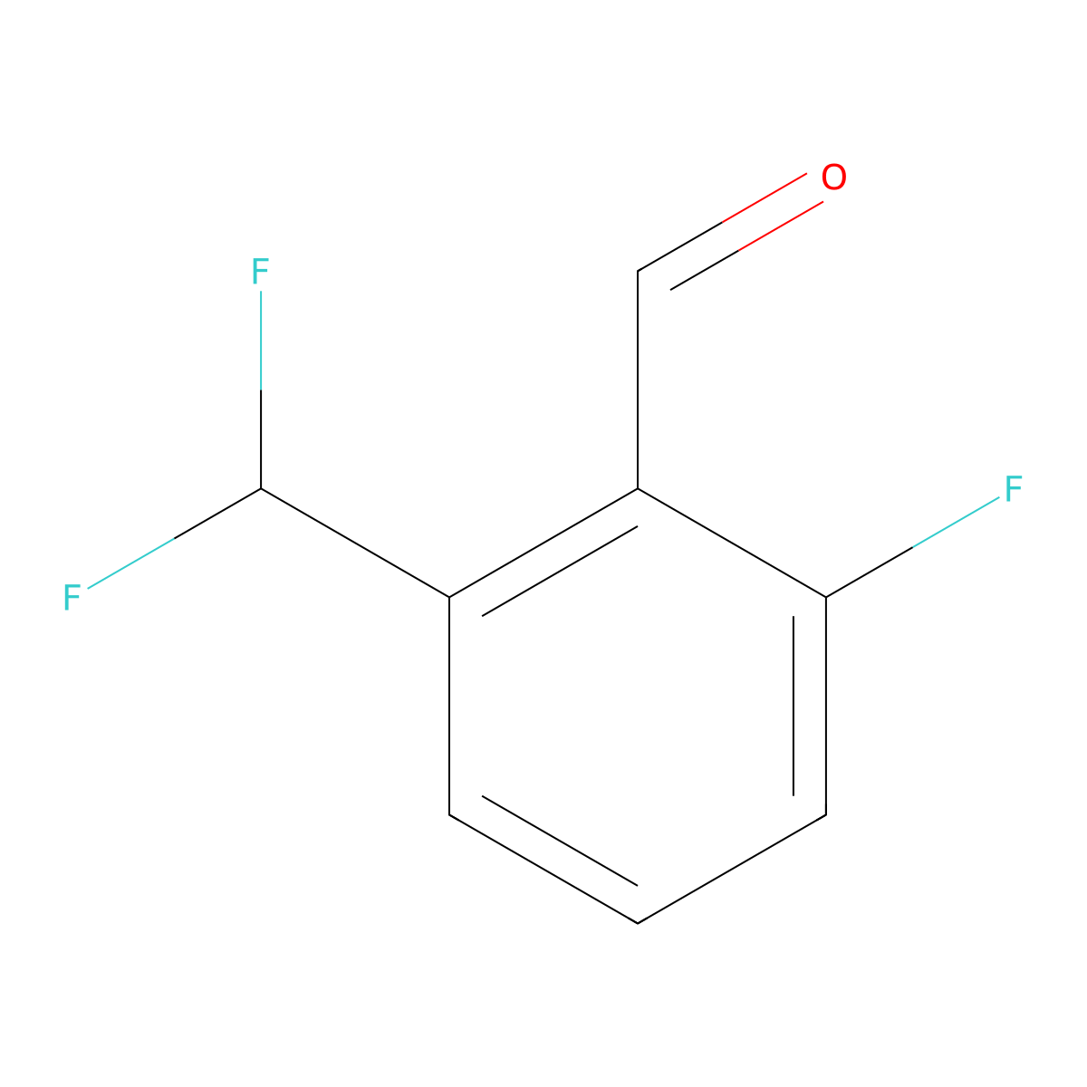 2-(Difluoromethyl)-6-fluorobenzaldehyde molecular structure, CAS 1785431-84-6