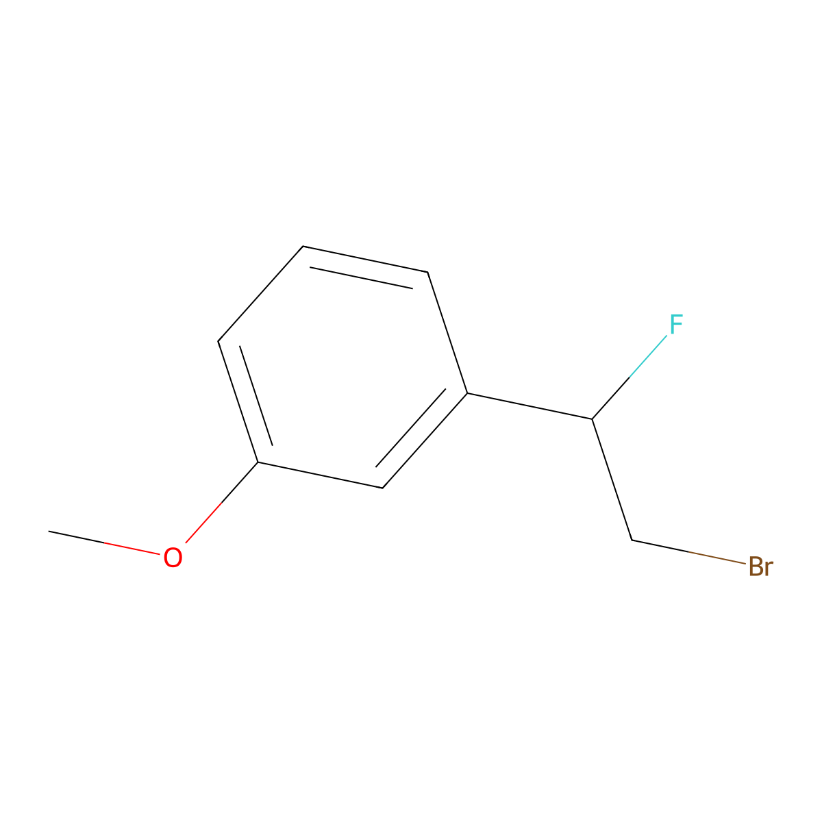 1-(2-Bromo-1-fluoroethyl)-3-methoxybenzene molecular structure, CAS 1785433-77-3