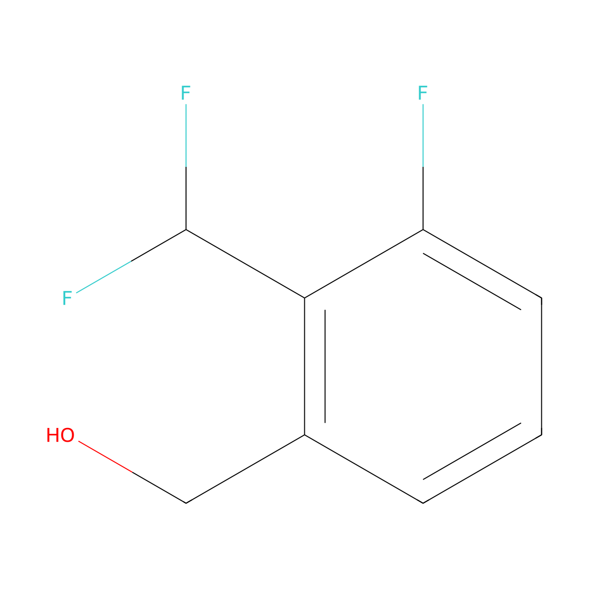 [2-(Difluoromethyl)-3-fluorophenyl]methanol molecular structure, CAS 1785434-24-3