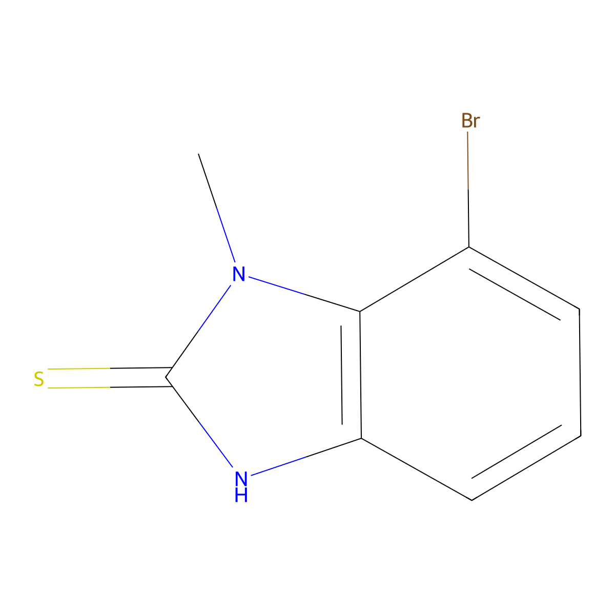 7-bromo-1-methyl-2,3-dihydro-1H-1,3-benzodiazole-2-thione molecular structure, CAS 1785435-59-7