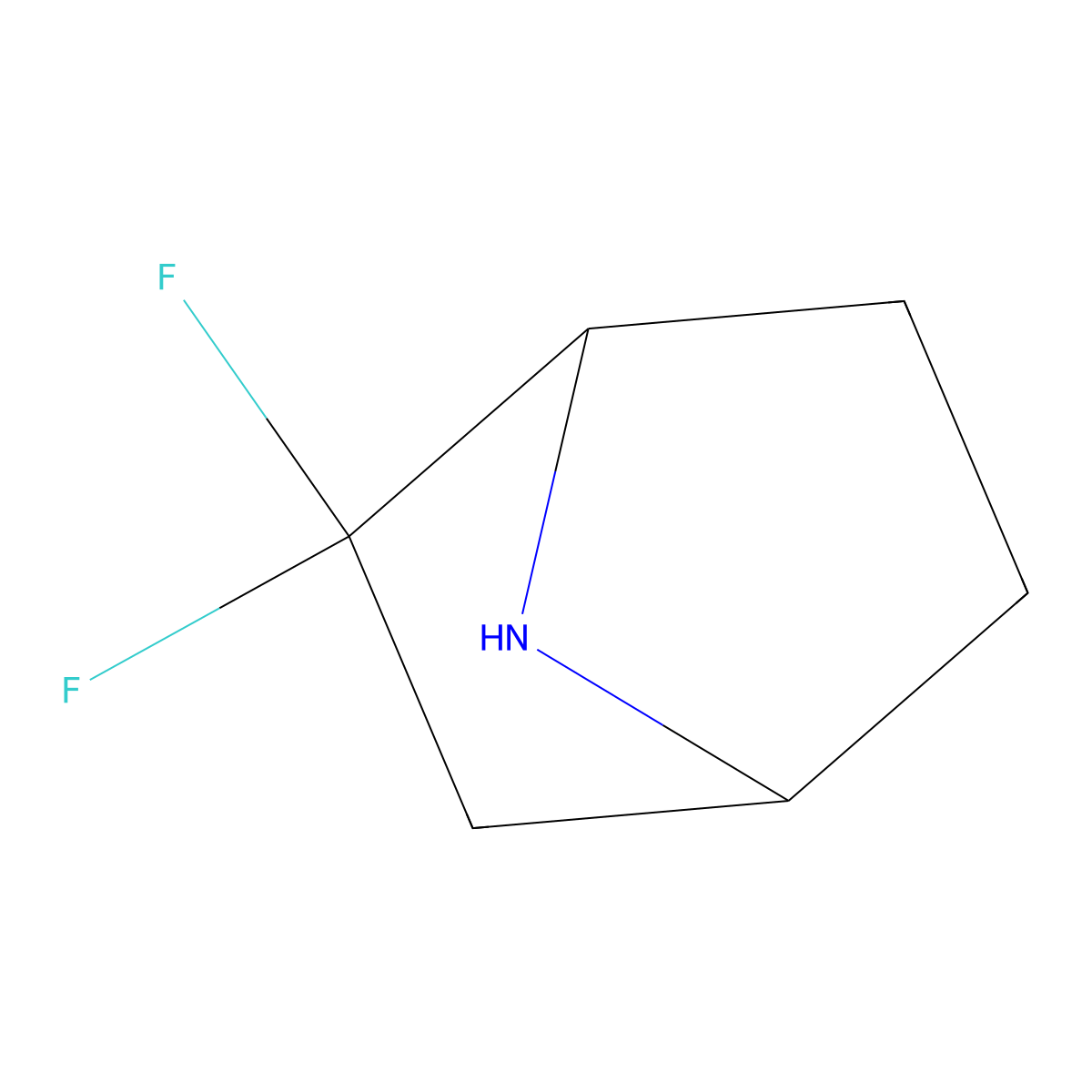 2,2-Difluoro-7-azabicyclo[2.2.1]heptane molecular structure, CAS 1785442-65-0