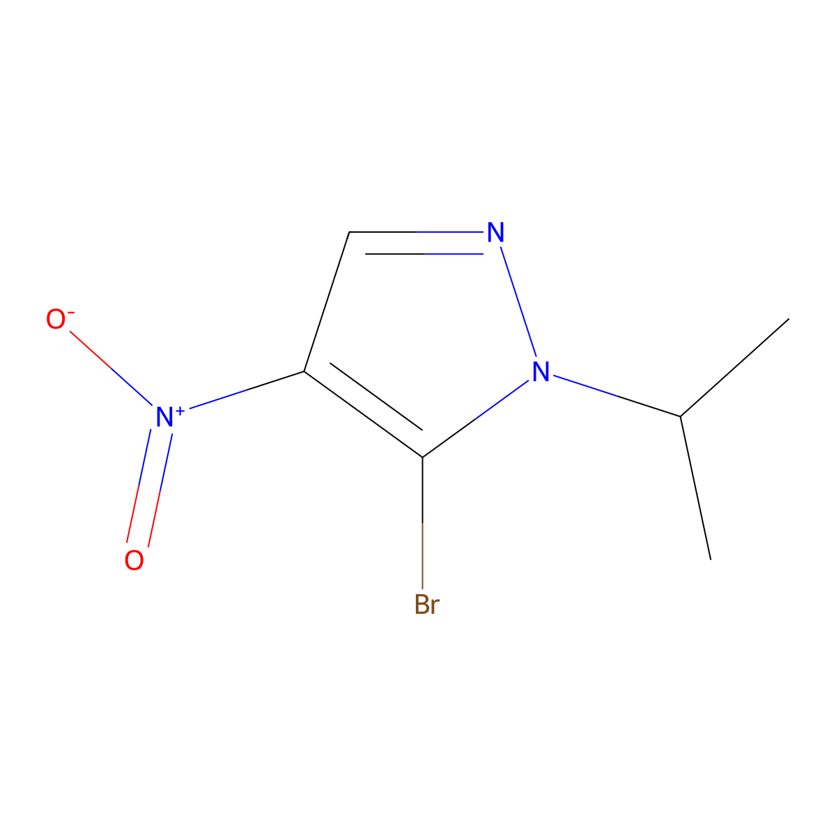 5-Bromo-1-isopropyl-4-nitro-1H-pyrazole molecular structure, CAS 1785443-54-0