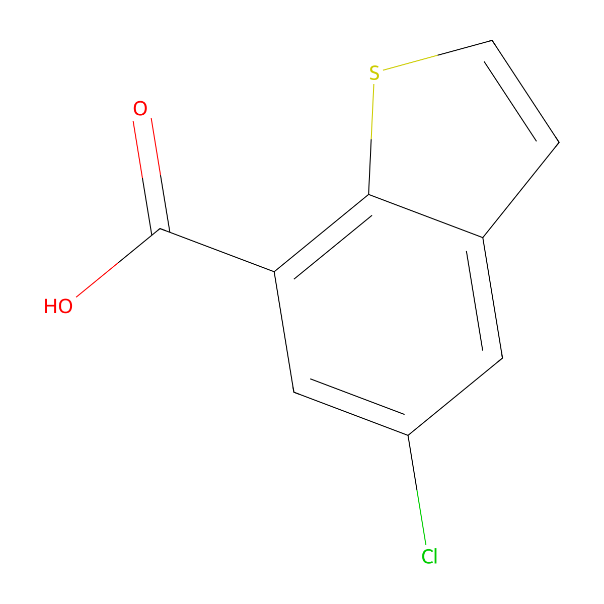 5-ChlorobenZo[b]thiophene-7-carboxylic acid molecular structure, CAS 1785444-07-6