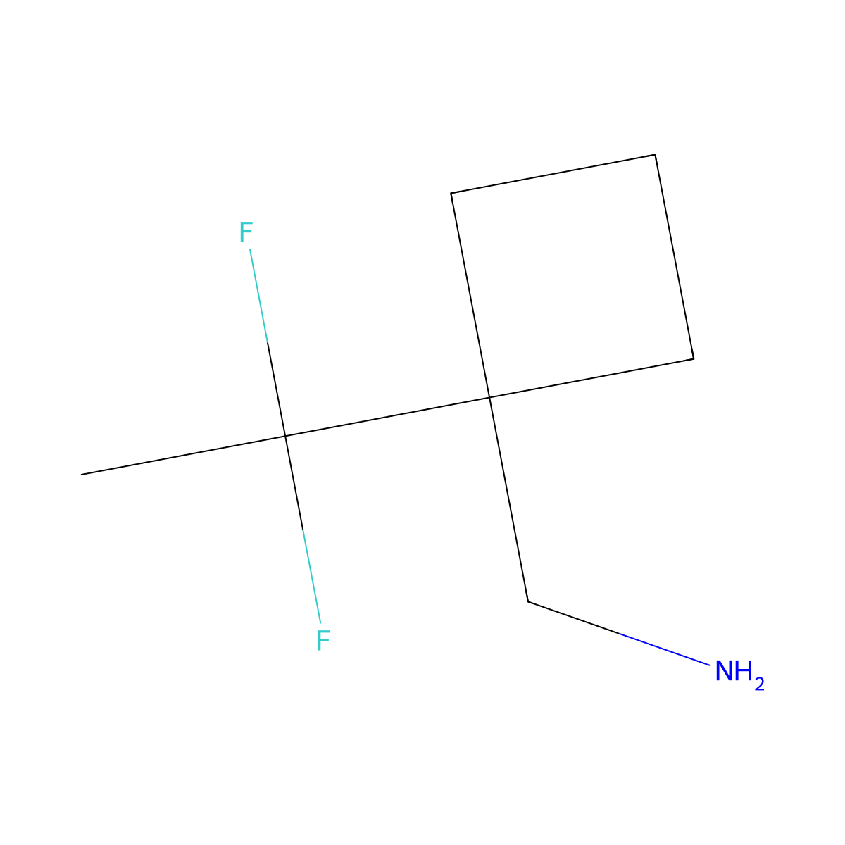 1-[1-(1,1-Difluoroethyl)cyclobutyl]methanamine molecular structure, CAS 1785448-98-7