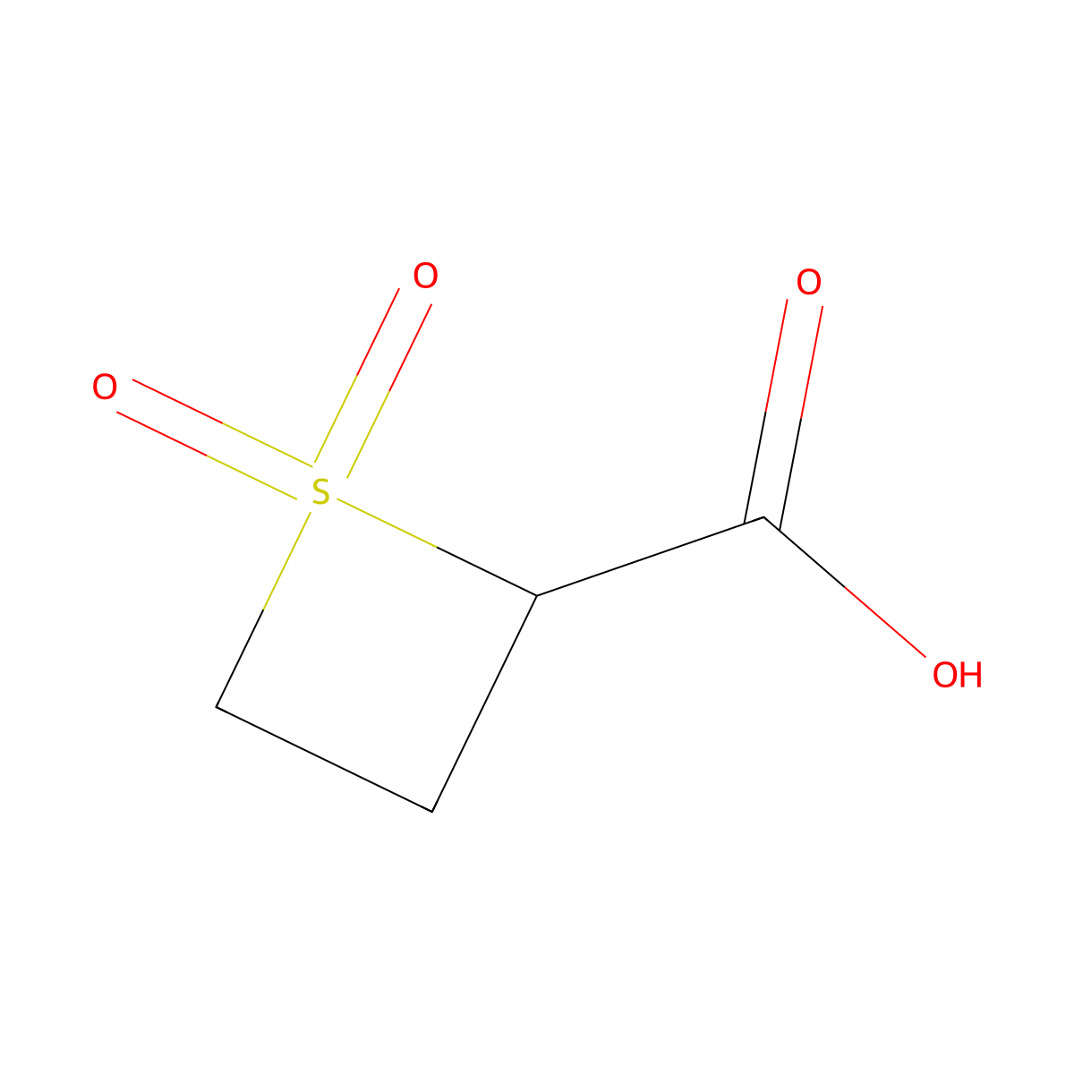 1,1-Dioxo-1lambda6-thietane-2-carboxylic acid molecular structure, CAS 1785450-70-5
