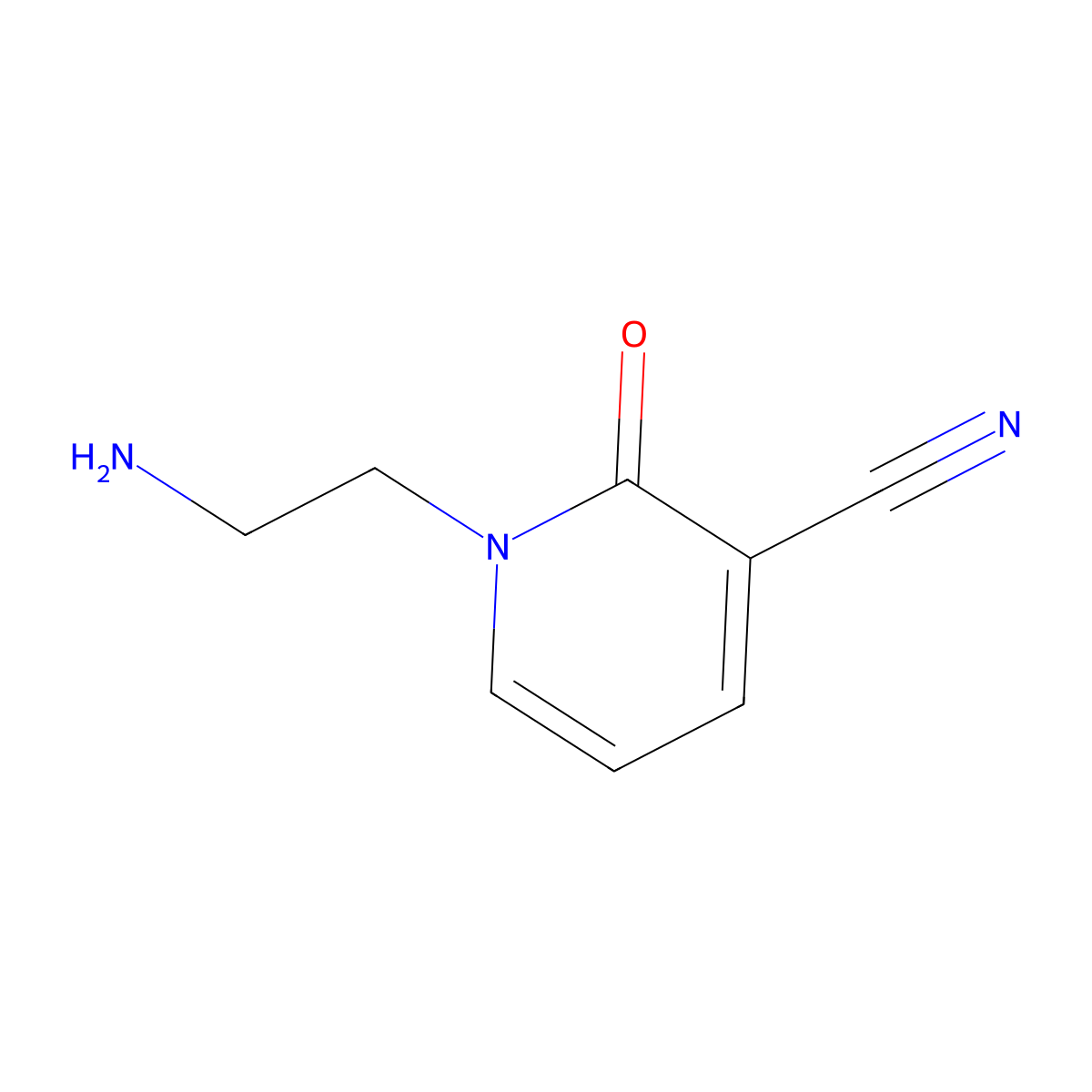 1-(2-Aminoethyl)-2-oxo-1,2-dihydropyridine-3-carbonitrile molecular structure, CAS 1785453-74-8