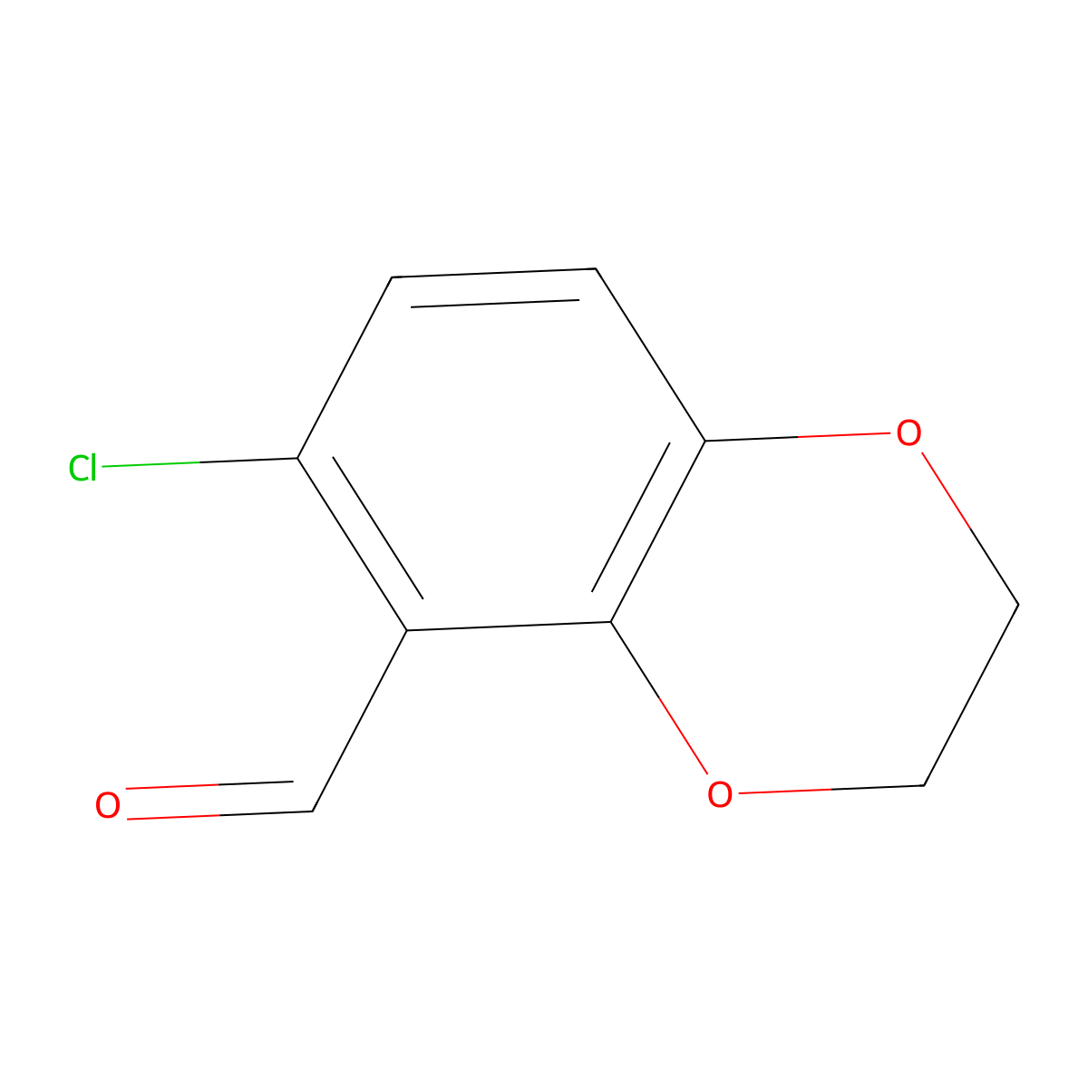 6-Chloro-2,3-dihydrobenZo[b][1,4]dioxine-5-carbaldehyde molecular structure, CAS 1785457-49-9