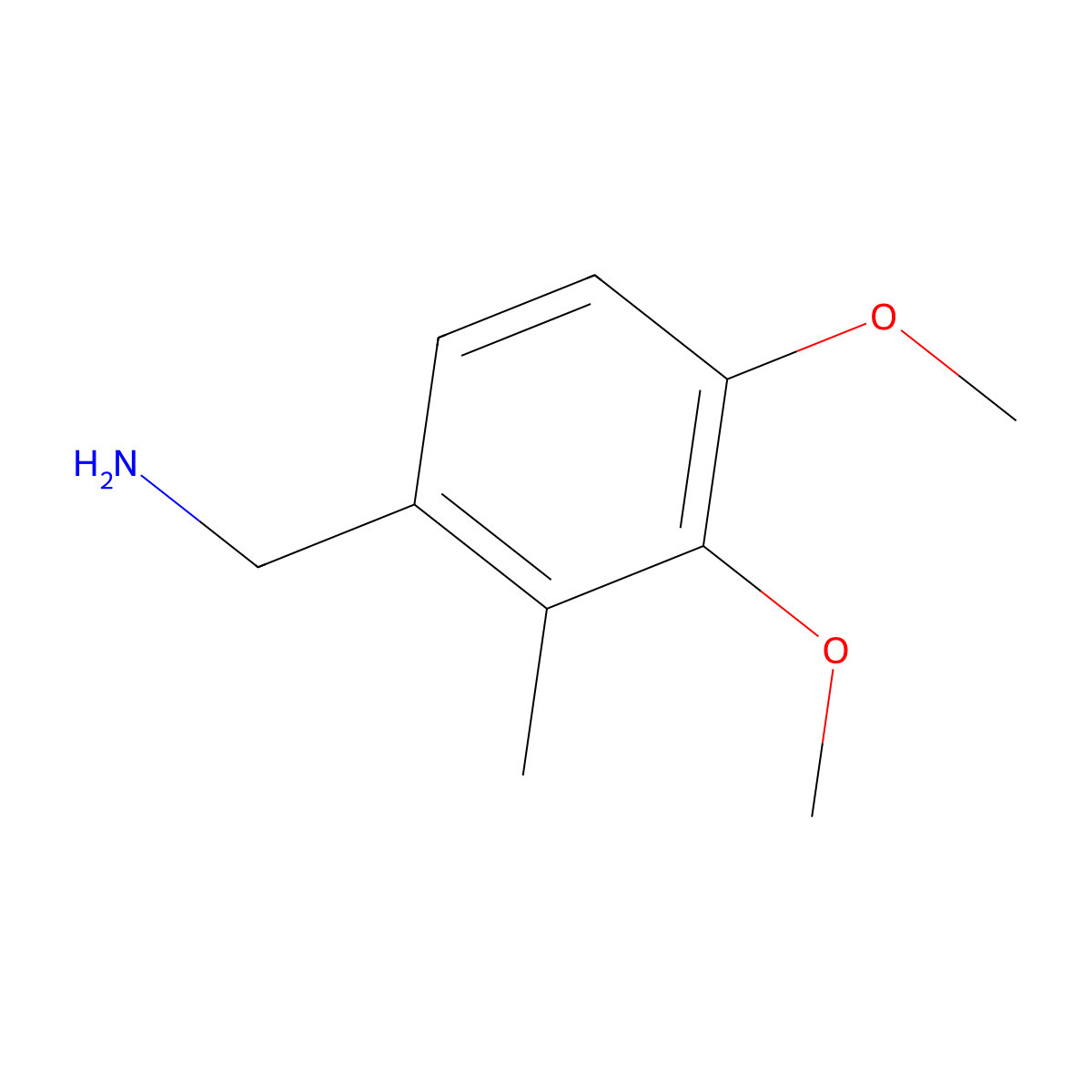 (3,4-Dimethoxy-2-methylphenyl)methanamine molecular structure, CAS 1785460-02-7