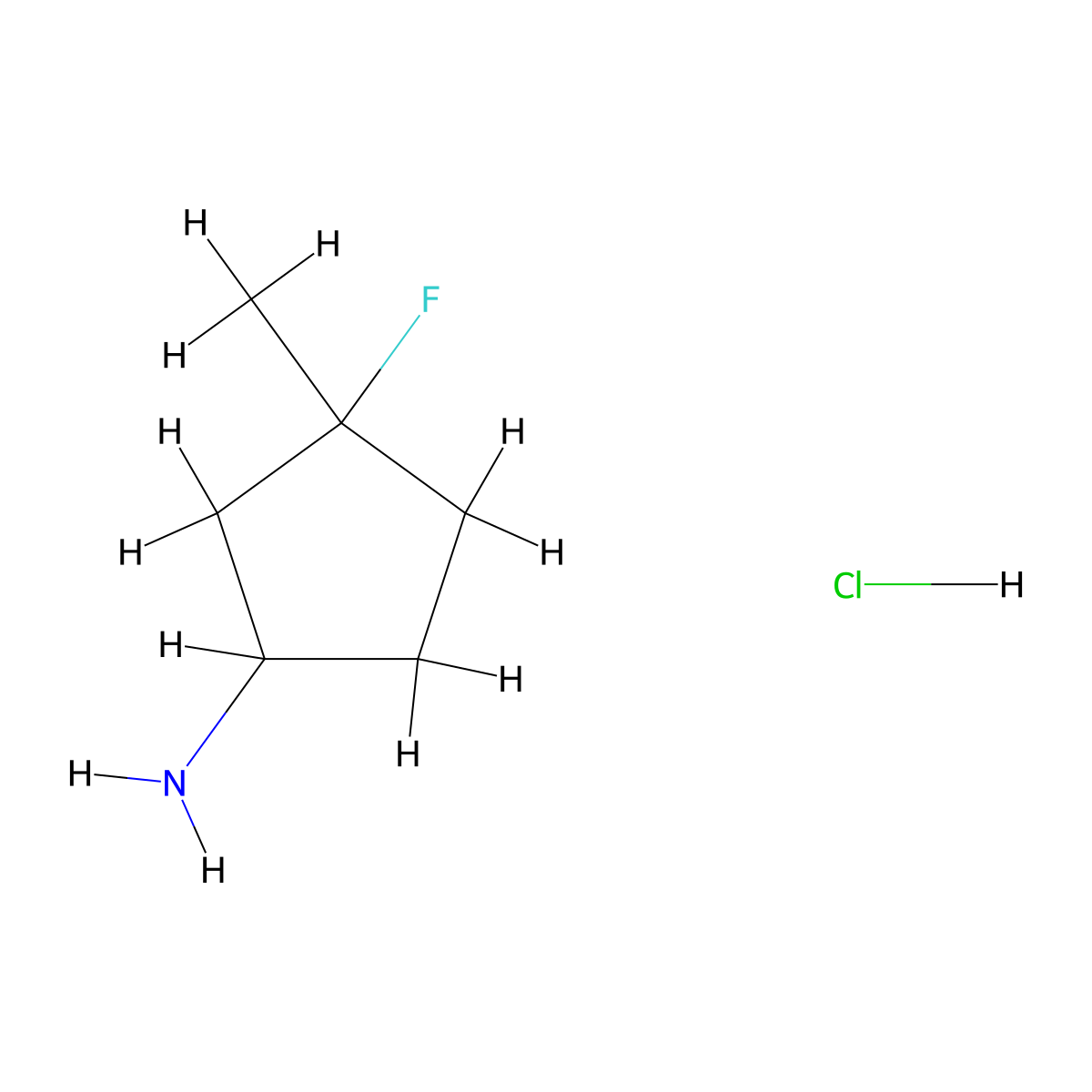 3-Fluoro-3-methylcyclopentan-1-amine hydrochloride molecular structure, CAS 1785470-91-8
