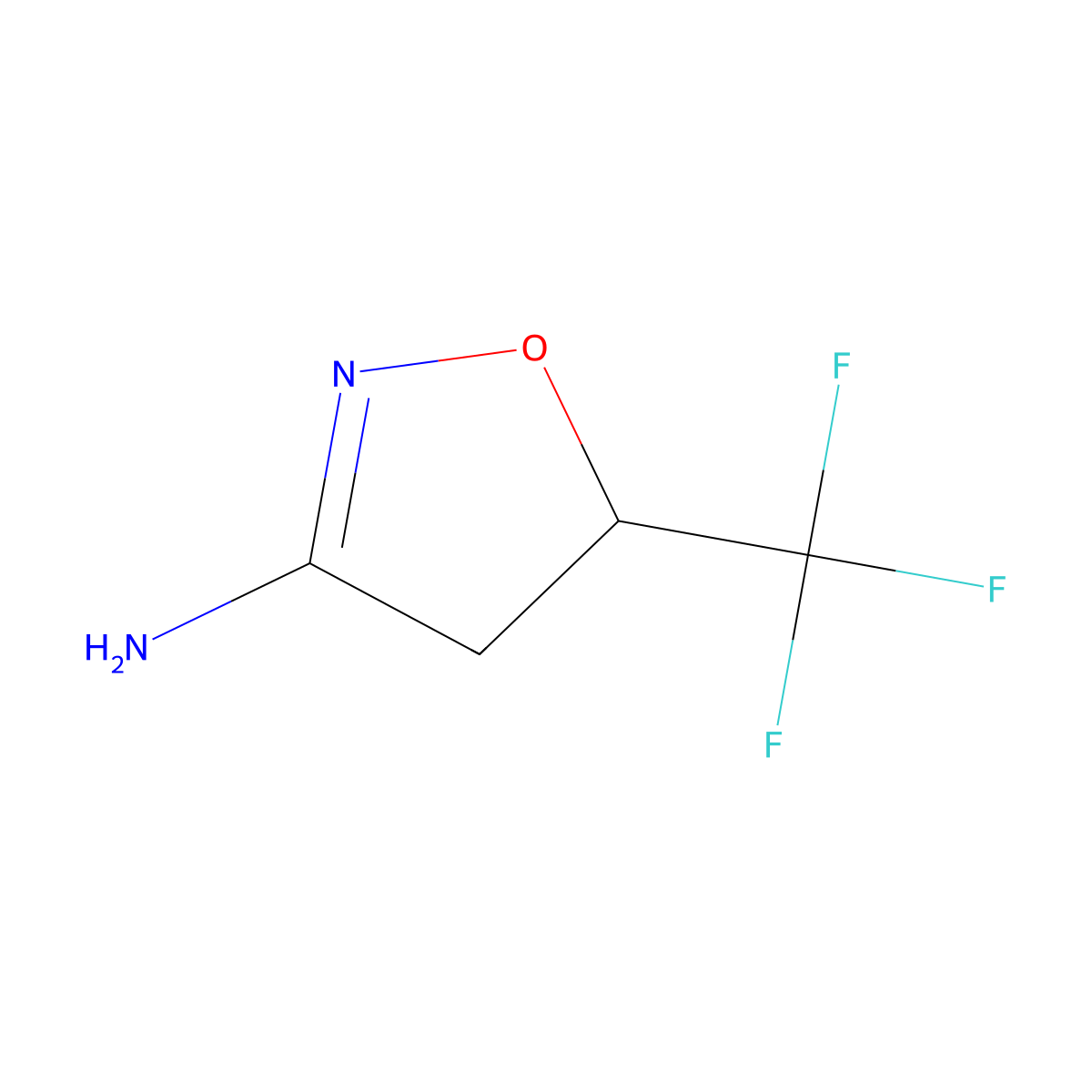 5-(Trifluoromethyl)-4,5-dihydroisoxazol-3-amine molecular structure, CAS 1785470-97-4