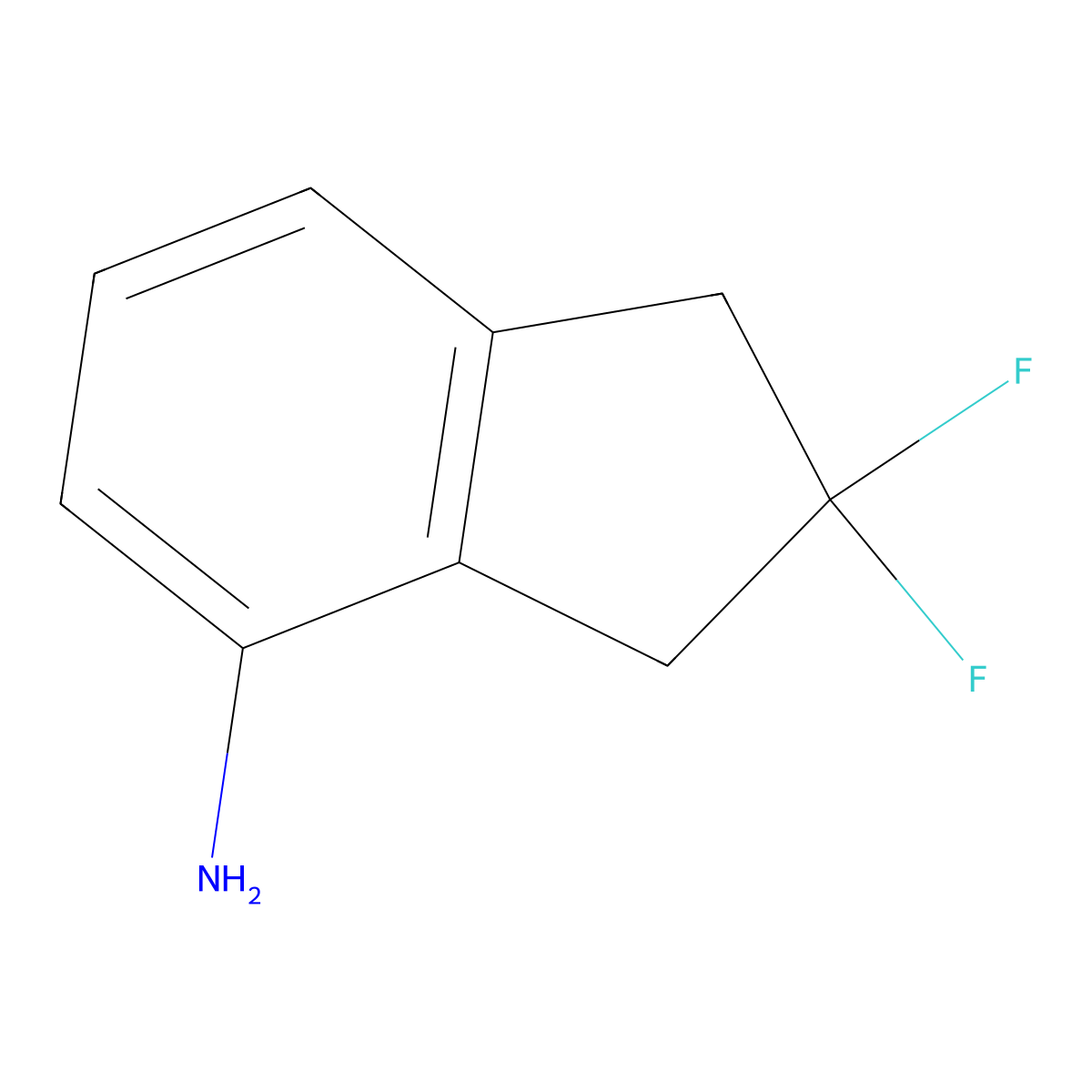 2,2-Difluoro-2,3-dihydro-1H-inden-4-amine molecular structure, CAS 1785479-60-8